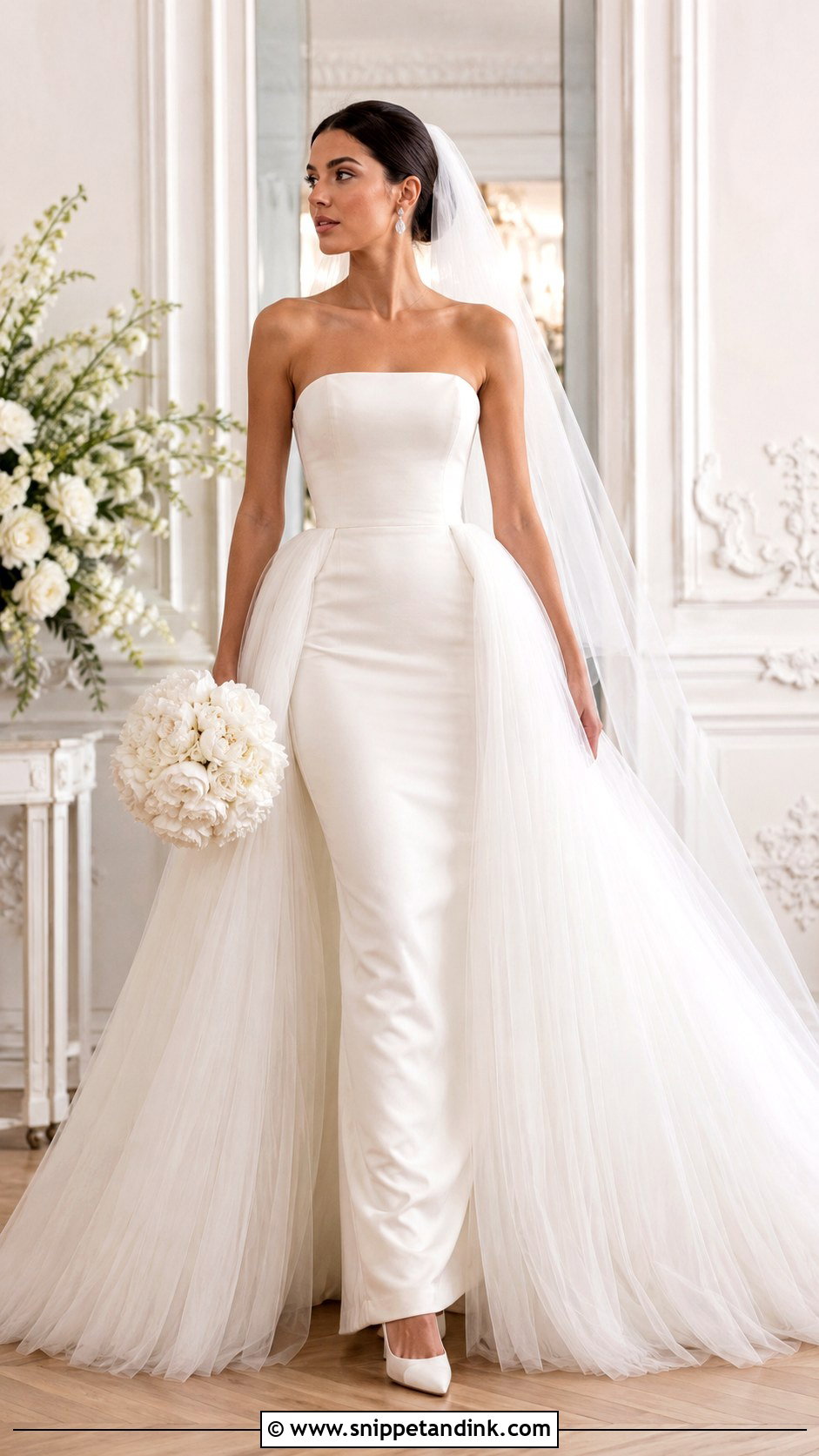 Convertible Overskirt Bridal Wedding Outfit - Snippet and Ink - 20 Brides Wedding Outfits