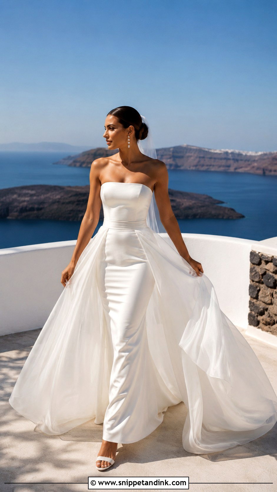 Convertible Overskirt Greece Wedding Dress - Snippet and Ink - 20 Greece Wedding Dress Ideas