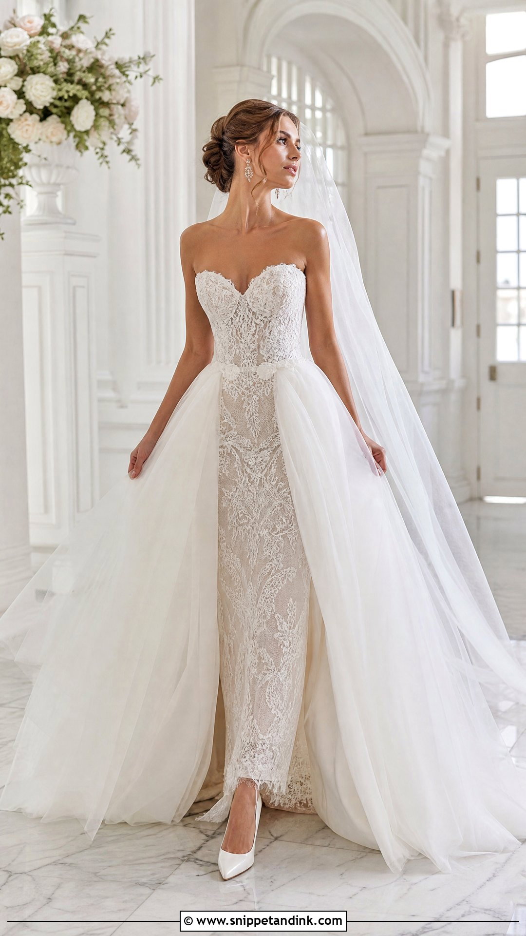 Convertible Overskirt Wedding Dress - Snippet and Ink - 20 Womens Wedding Dresses
