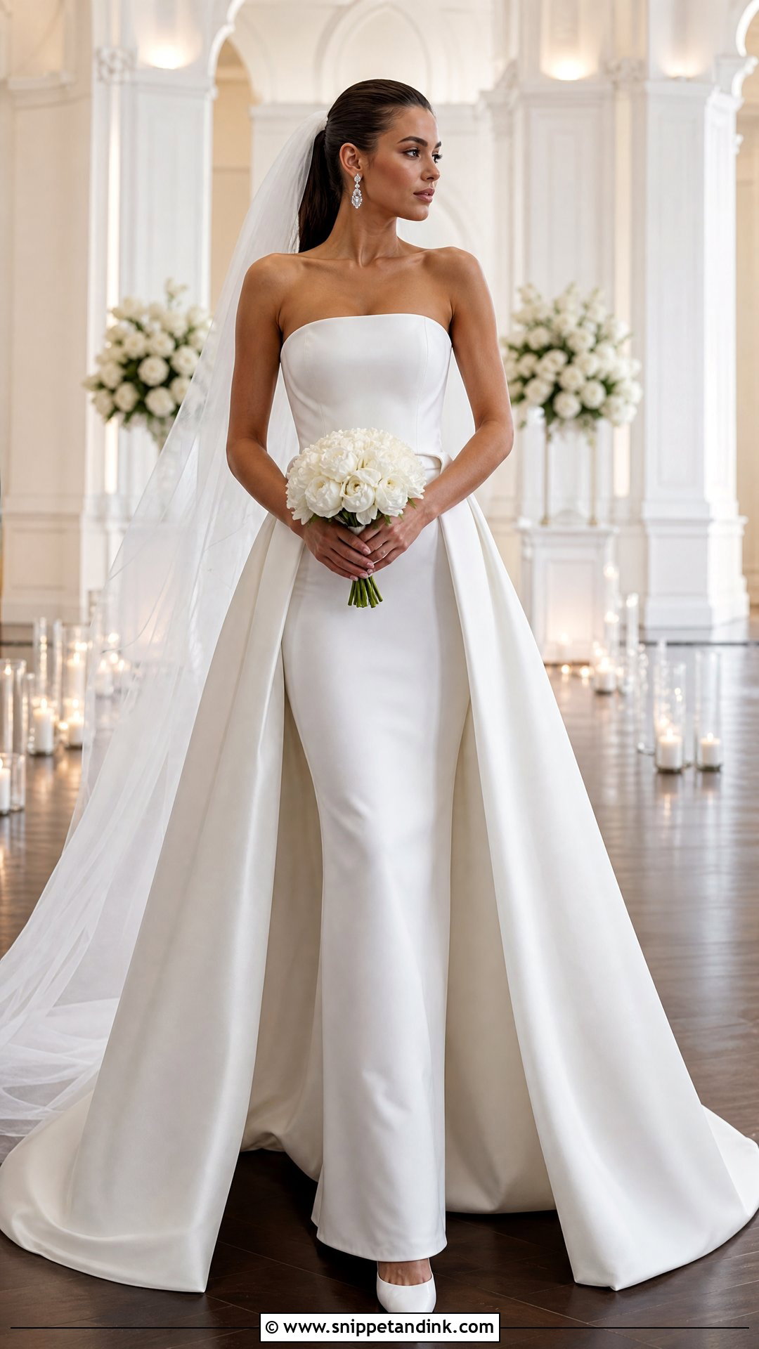 Convertible Overskirt Wedding Dress - Snippet and Ink - 20 Sleek Modern Wedding Dress Ideas