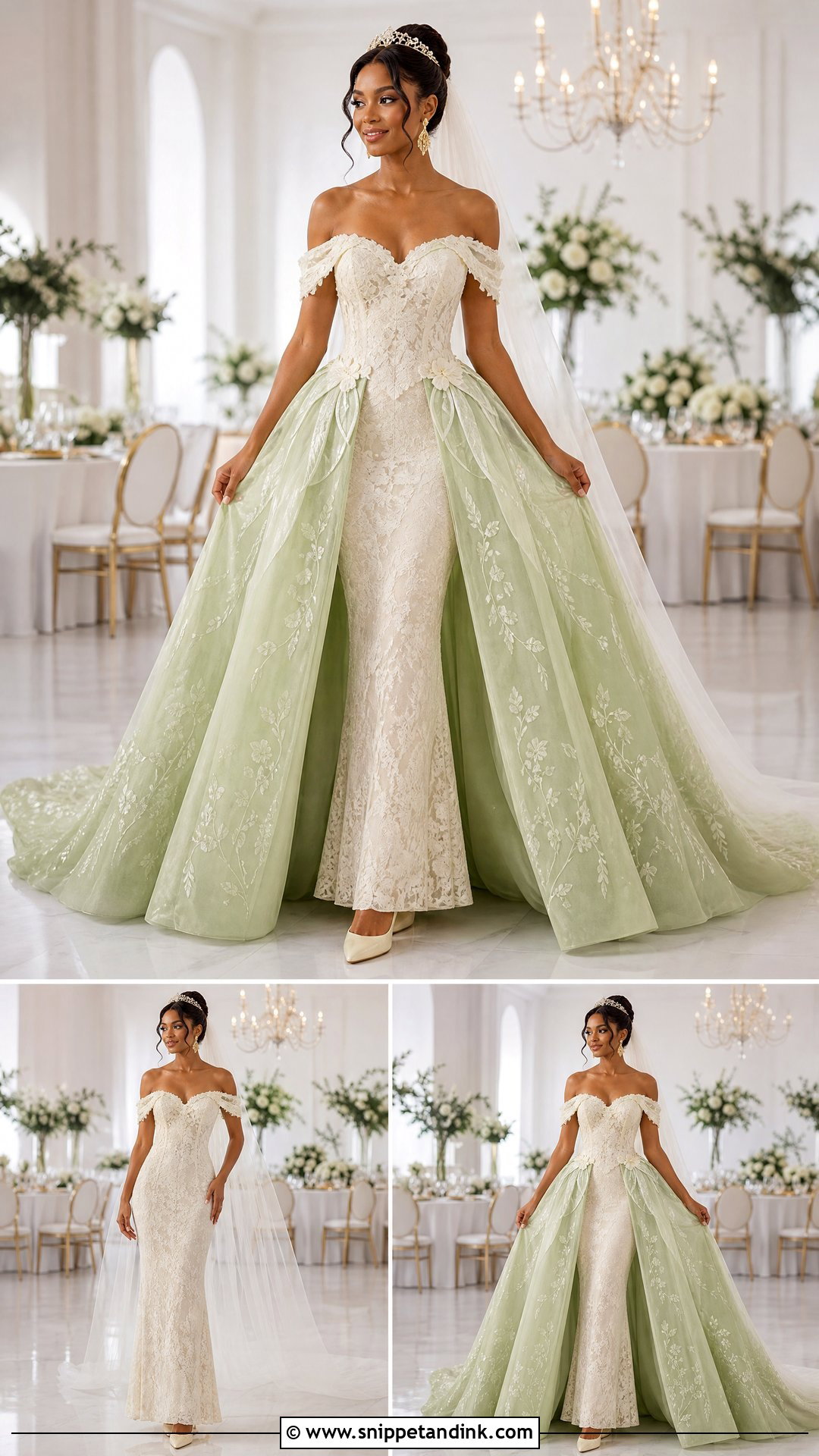 Convertible Princess Tiana Wedding Gown - Snippet and Ink - 20 Princess Tiana Wedding Dress Ideas