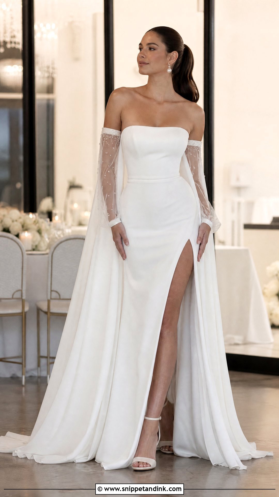 Convertible Split Wedding Dress - Snippet and Ink - 20 Split Wedding Dress Ideas