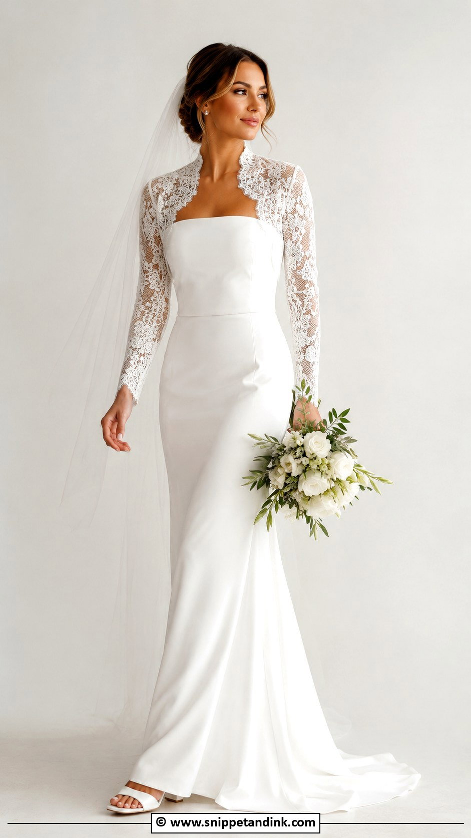 Convertible Wedding Dress With Bridal Bolero - Snippet and Ink - 25 Convertible Wedding Dress Ideas