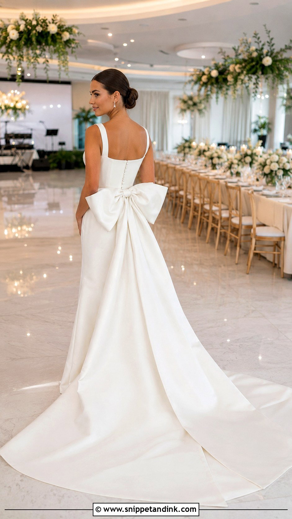 Convertible Wedding Dress With Detachable Back Bow - Snippet and Ink - 20 Wedding Dress with Bow on Back Ideas