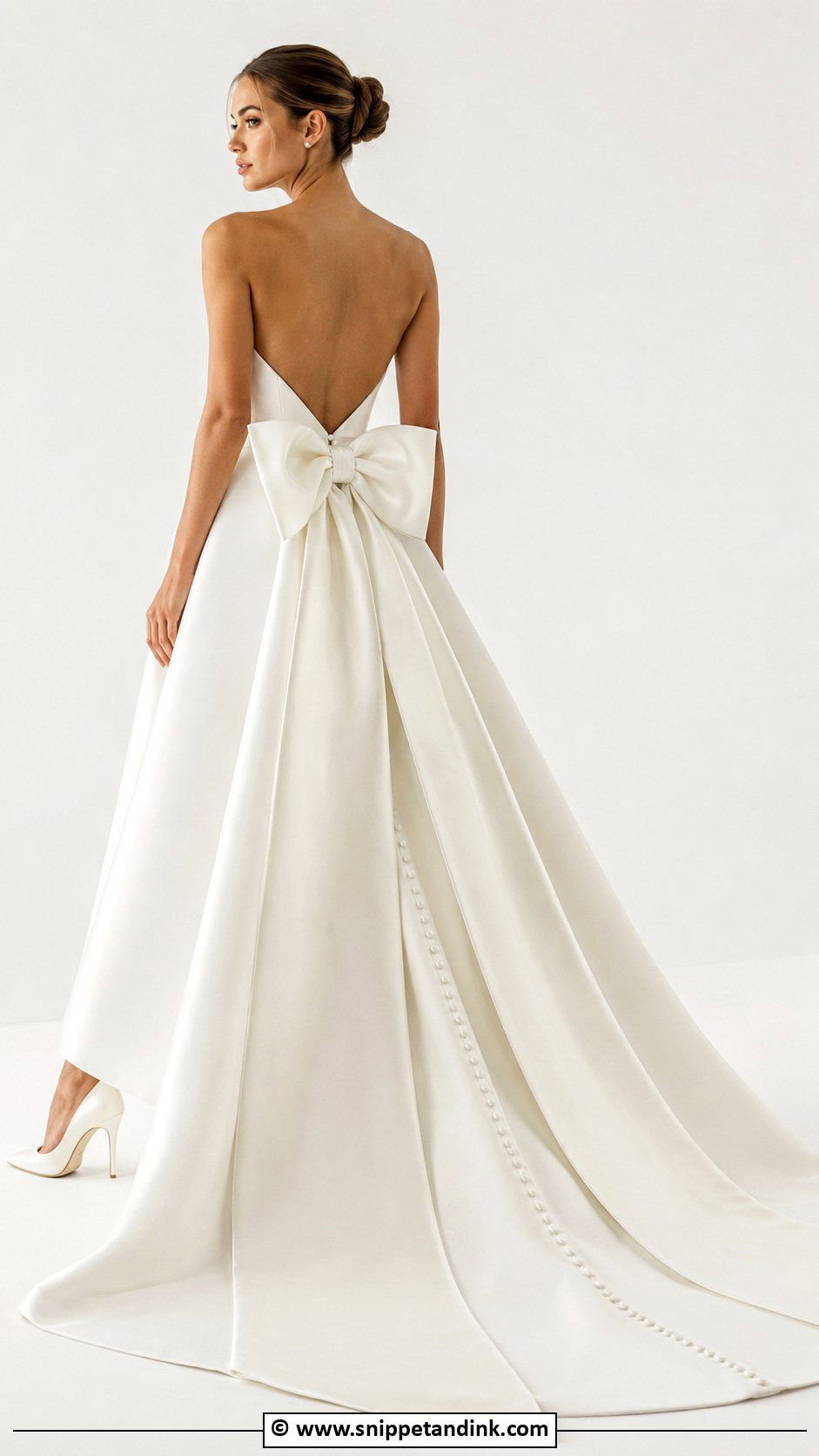 Convertible Wedding Dress With Detachable Bow Train - Snippet and Ink - 25 Convertible Wedding Dress Ideas