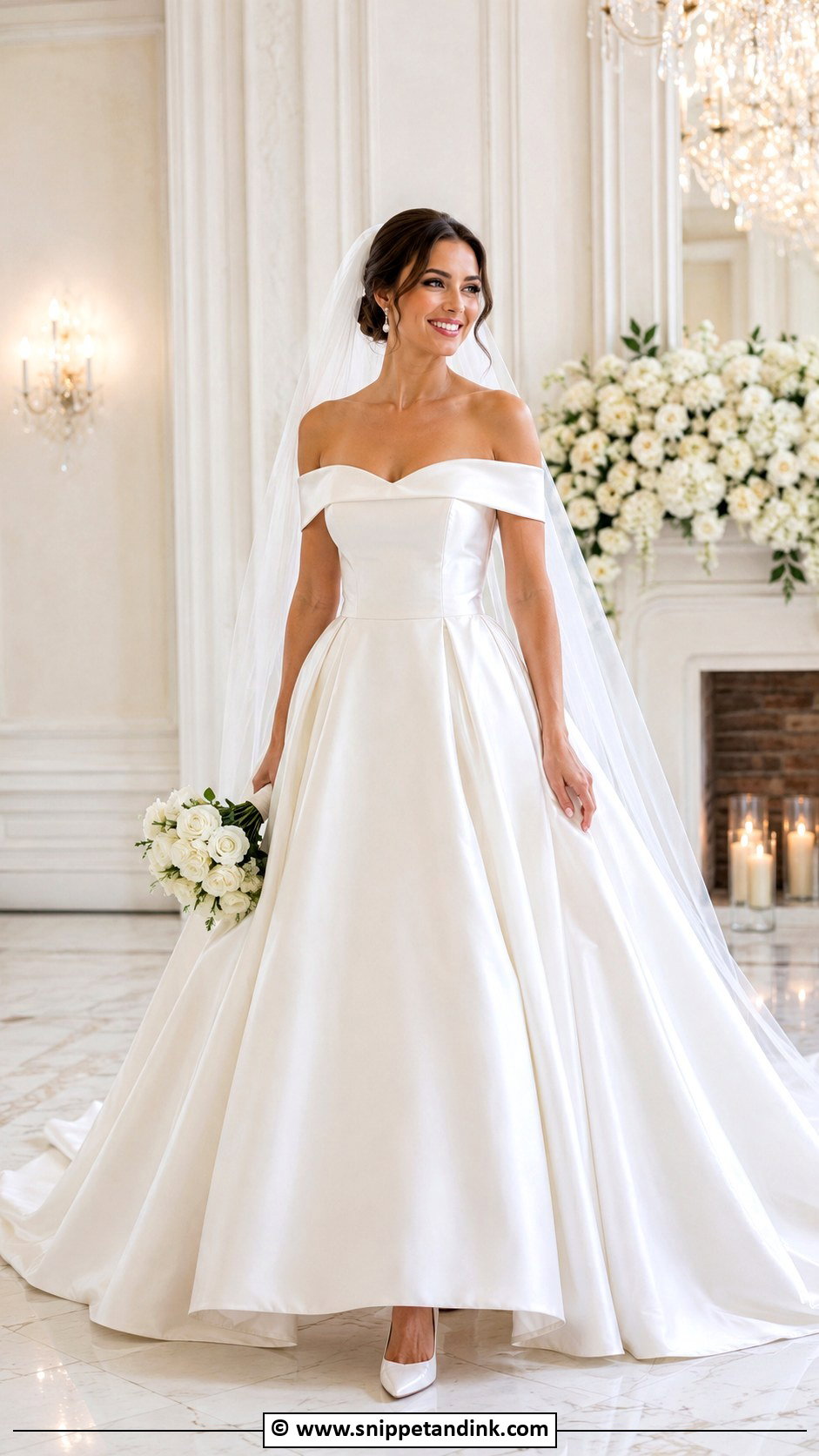 Convertible Wedding Dress With Detachable Off Shoulder Straps - Snippet and Ink - 25 Convertible Wedding Dress Ideas