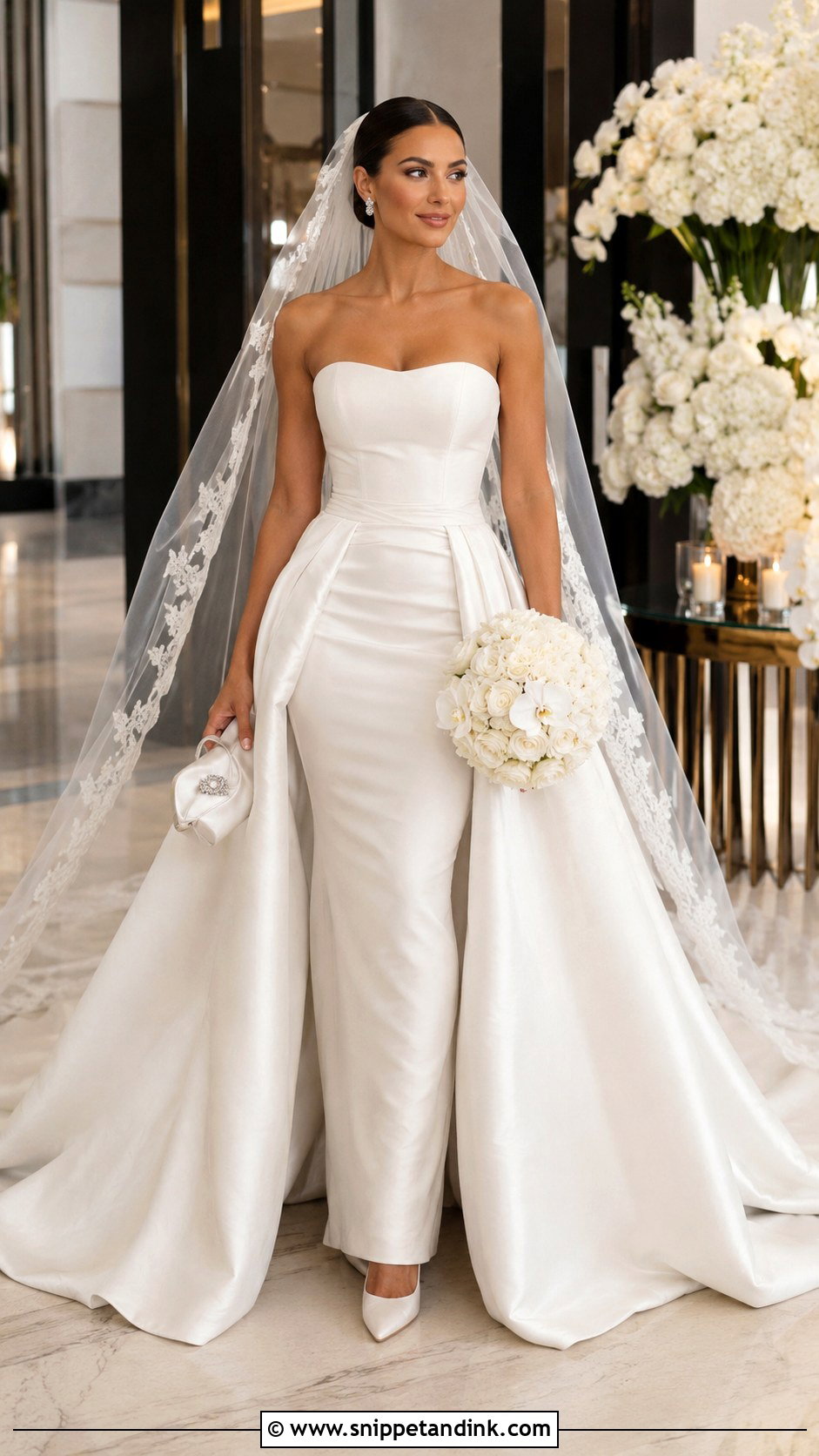 Convertible Wedding Dress With Detachable Skirt - Snippet and Ink - 20 Boujee Wedding Dress Ideas