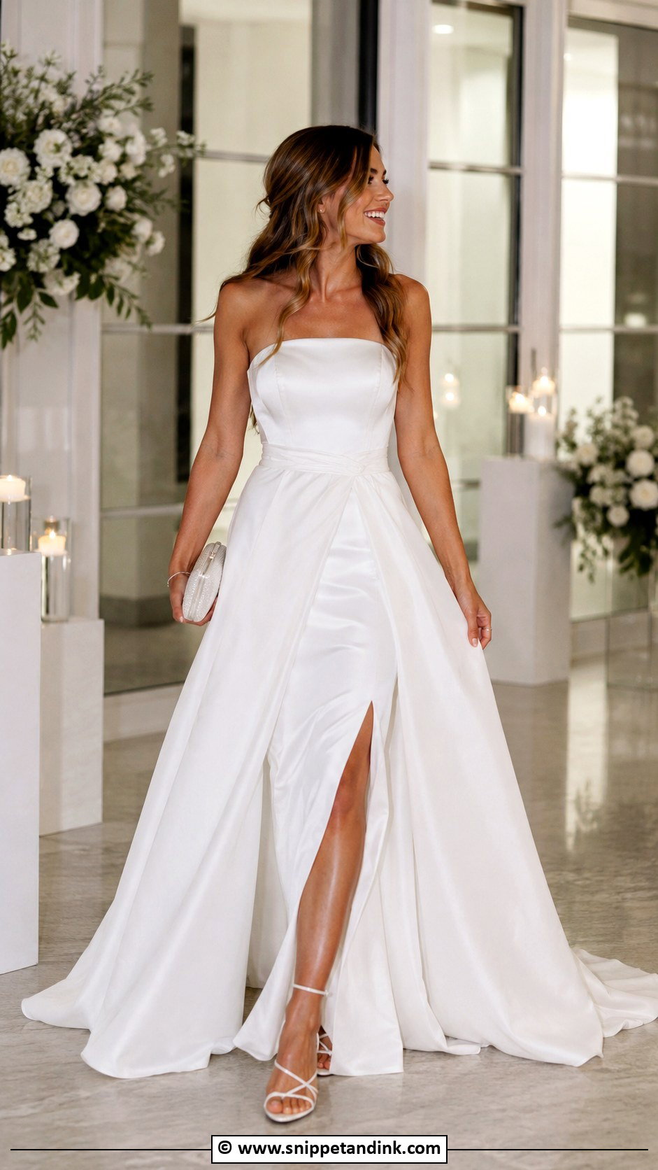 Convertible Wedding Dress With Overskirt And Slit - Snippet and Ink - 25 Convertible Wedding Dress Ideas