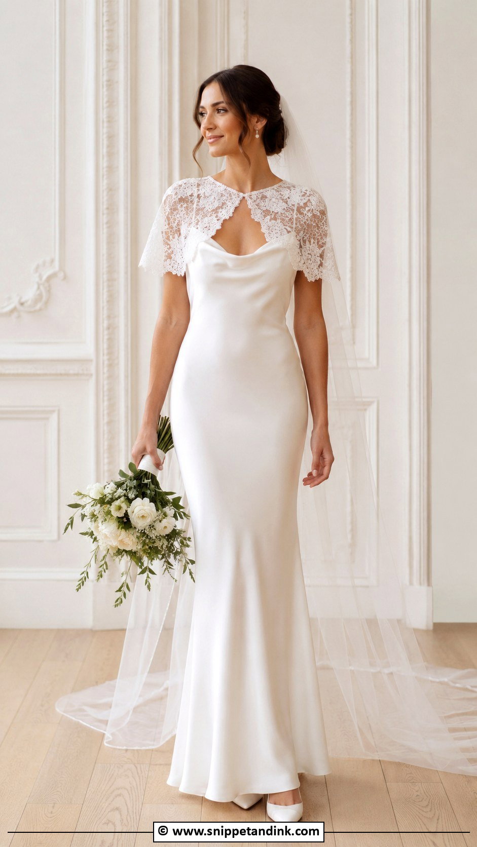 Convertible Wedding Dress With Removable Bridal Capelet - Snippet and Ink - 25 Convertible Wedding Dress Ideas