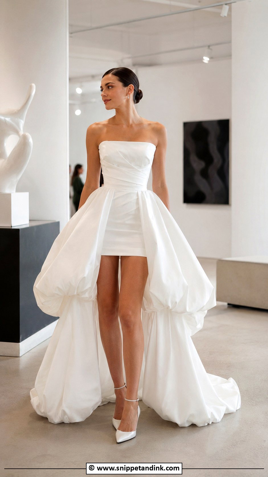 Convertible Wedding Dress With Removable Bubble Hem Skirt - Snippet and Ink - 25 Convertible Wedding Dress Ideas