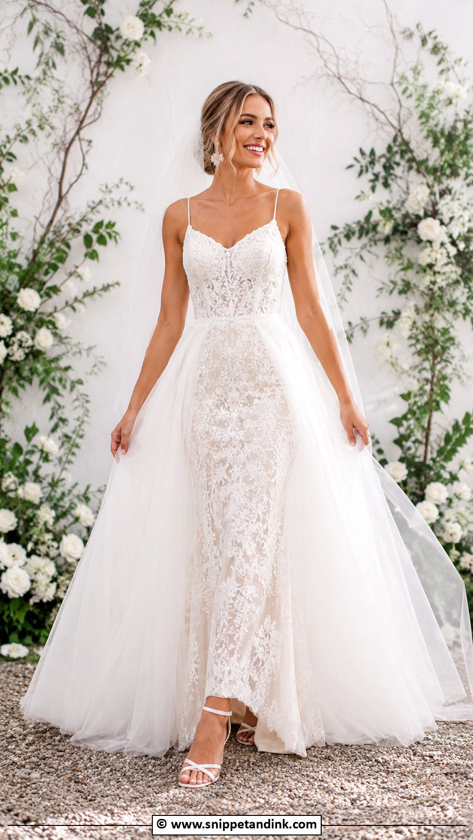 Convertible Wedding Dress With Removable Tulle Skirt - Snippet and Ink - 25 Convertible Wedding Dress Ideas