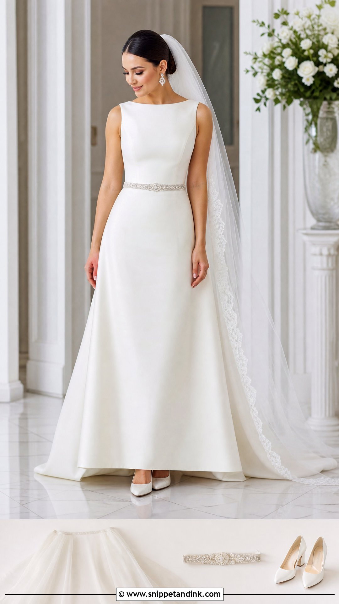 Convertible Wedding Dress with Detachable Belt - Snippet and Ink - 20 Wedding Dress with Belt Ideas