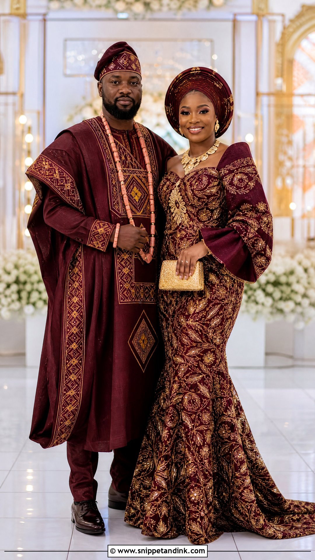 Coordinated African Wedding Attire For Couple - Snippet and Ink - 20 Wedding Dresses for Couple