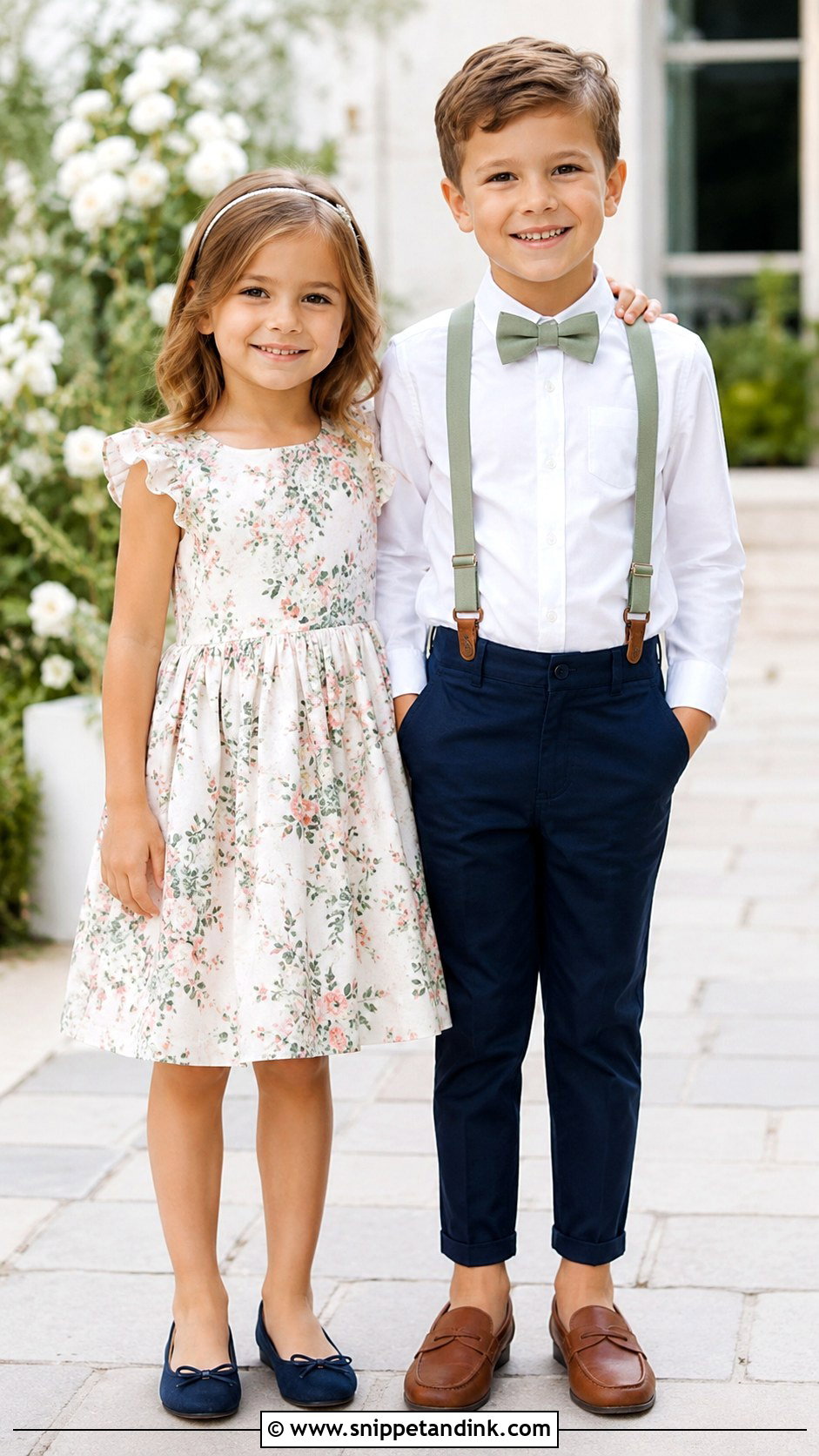 Coordinated Sibling Kids Wedding Outfits - Snippet and Ink - 20 Wedding Kids Outfit Ideas