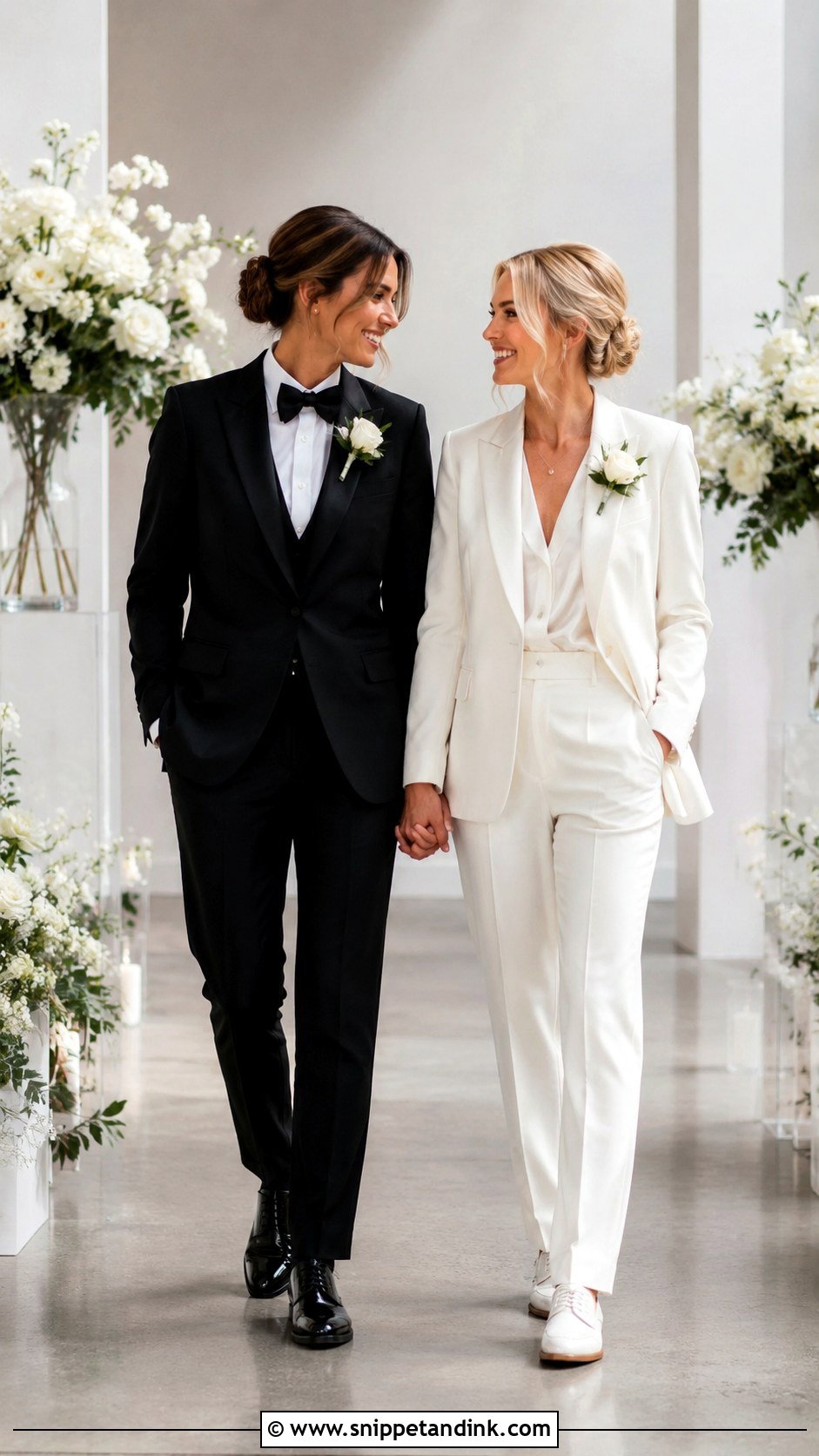 Coordinated Wedding Suits For Lesbian Couple - Snippet and Ink - 25 Lesbian Wedding Outfits Suits Style