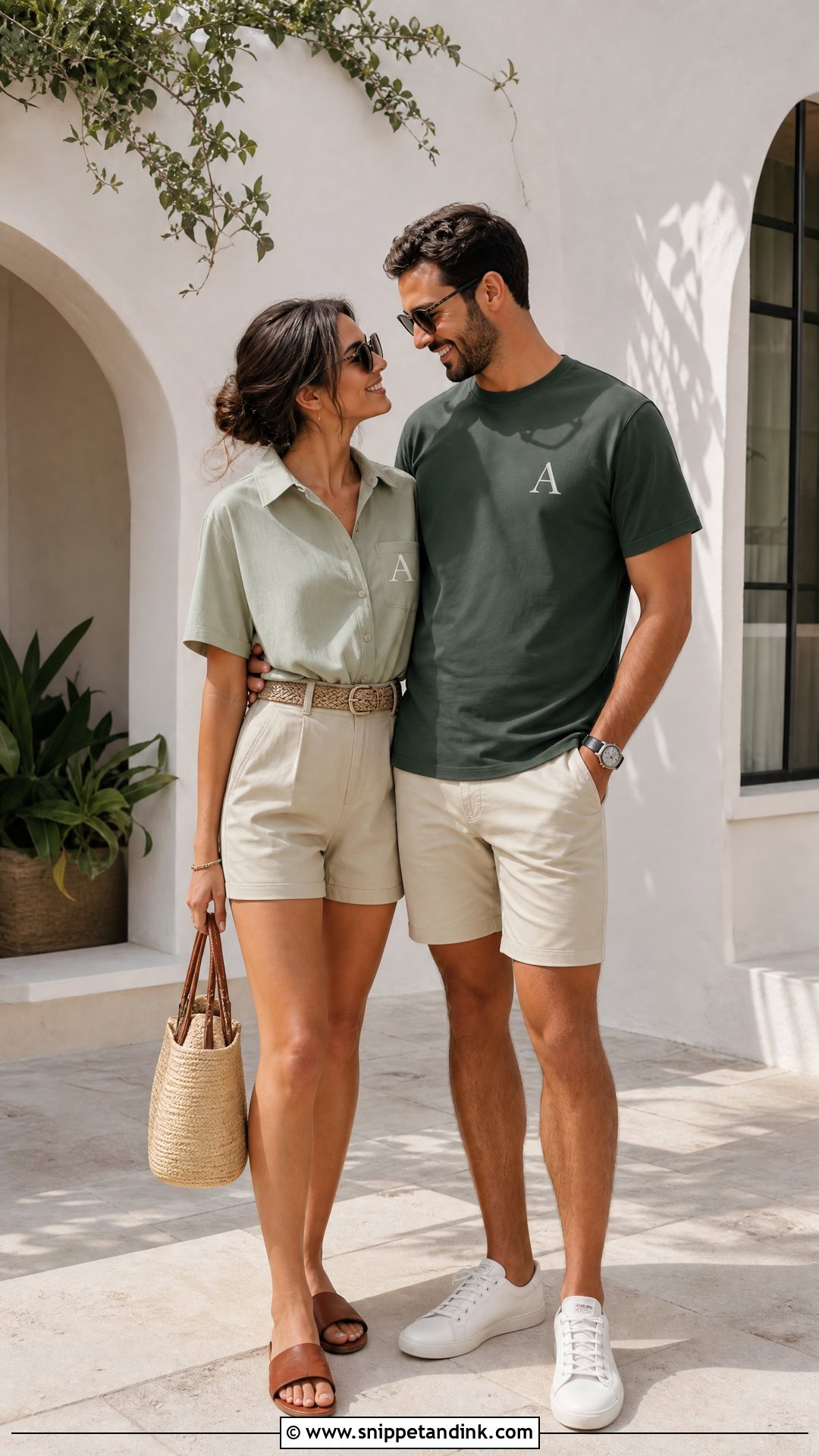 Coordinating Color Honeymoon Shirt Outfit - Snippet and Ink - 20 Honeymoon Shirts Ideas