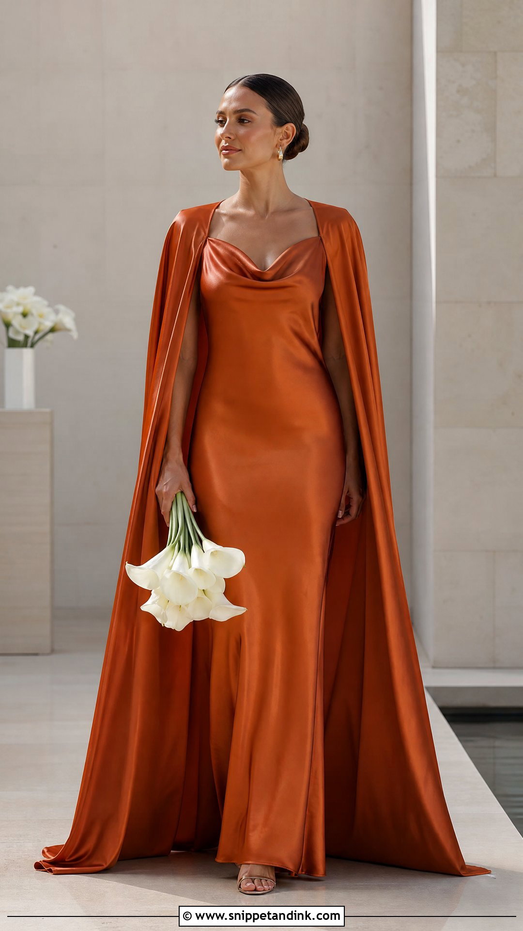 Copper Orange Silk Wedding Dress - Snippet and Ink - 20 Orange Wedding Dresses