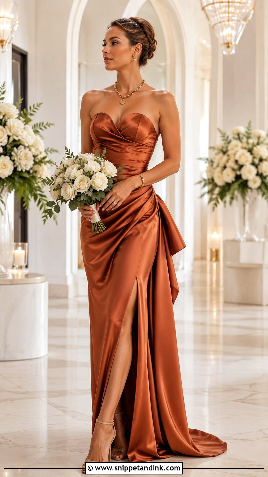 Copper Orange Wedding Dress - Snippet and Ink - 25 Orange Wedding Dress Ideas