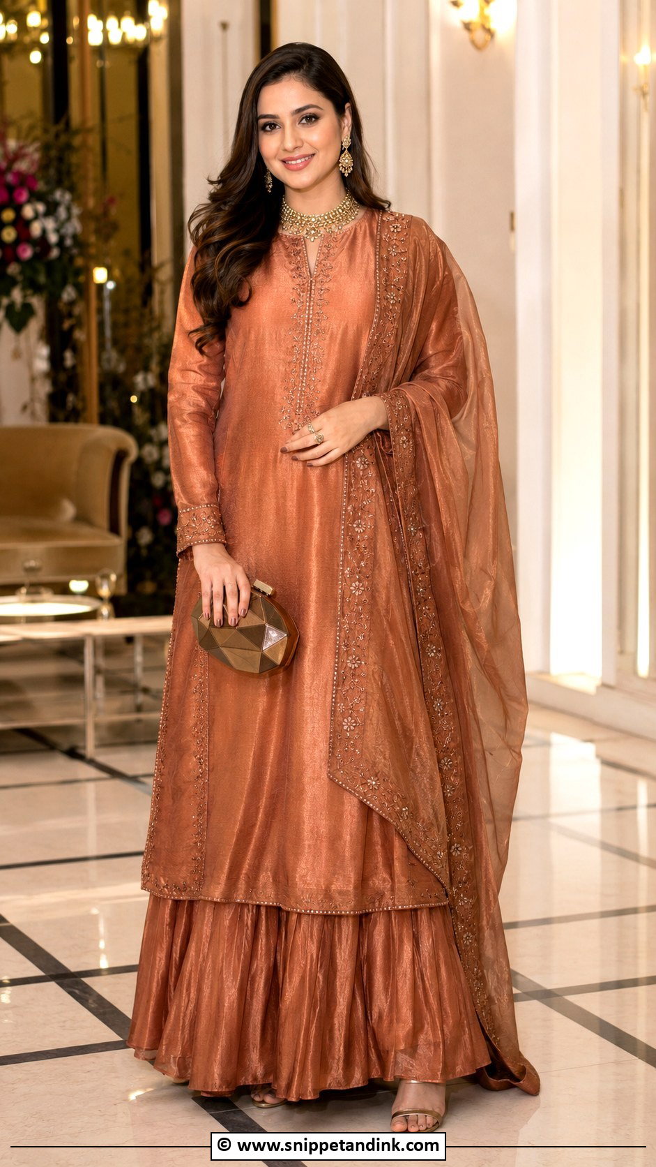 Copper Tissue Barat Dress - Snippet and Ink - 30 Barat Dress Ideas
