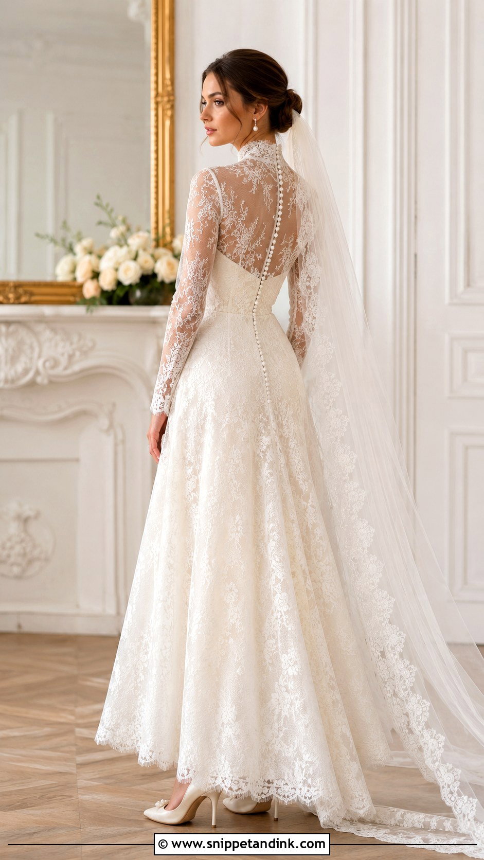 Coquette High Neck Wedding Dress - Snippet and Ink - 25 Coquette Wedding Dress Ideas