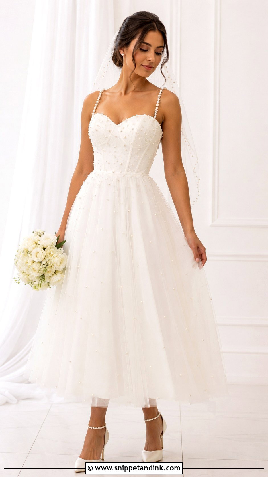 Coquette Pearl Wedding Dress - Snippet and Ink - 25 Coquette Wedding Dress Ideas
