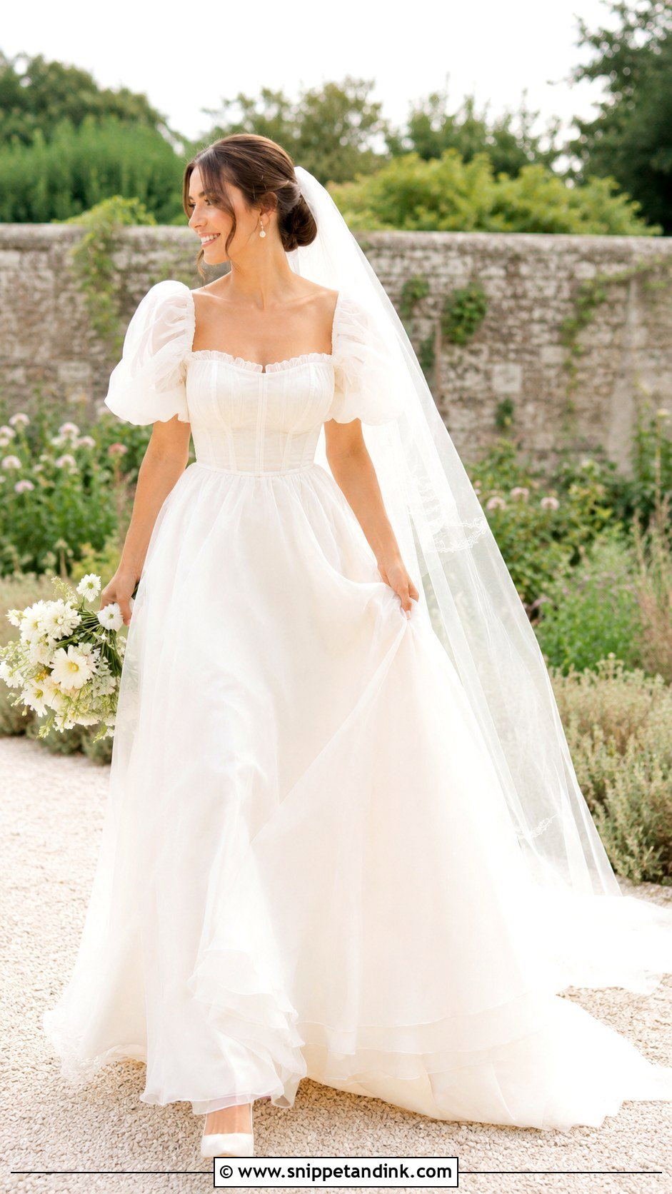 Coquette Puff Sleeve Wedding Dress - Snippet and Ink - 25 Coquette Wedding Dress Ideas