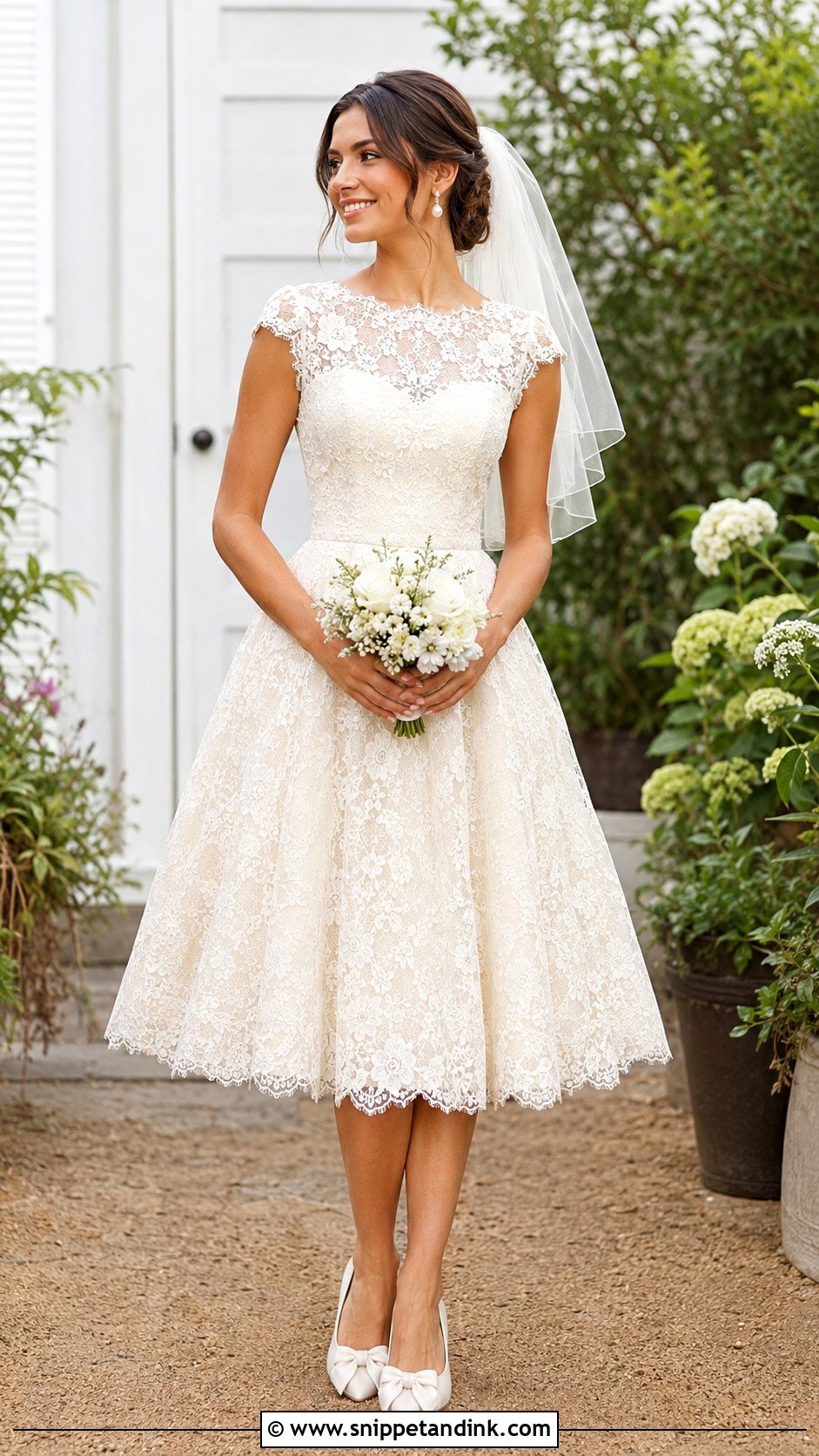 Coquette Tea Length Wedding Dress - Snippet and Ink - 25 Coquette Wedding Dress Ideas