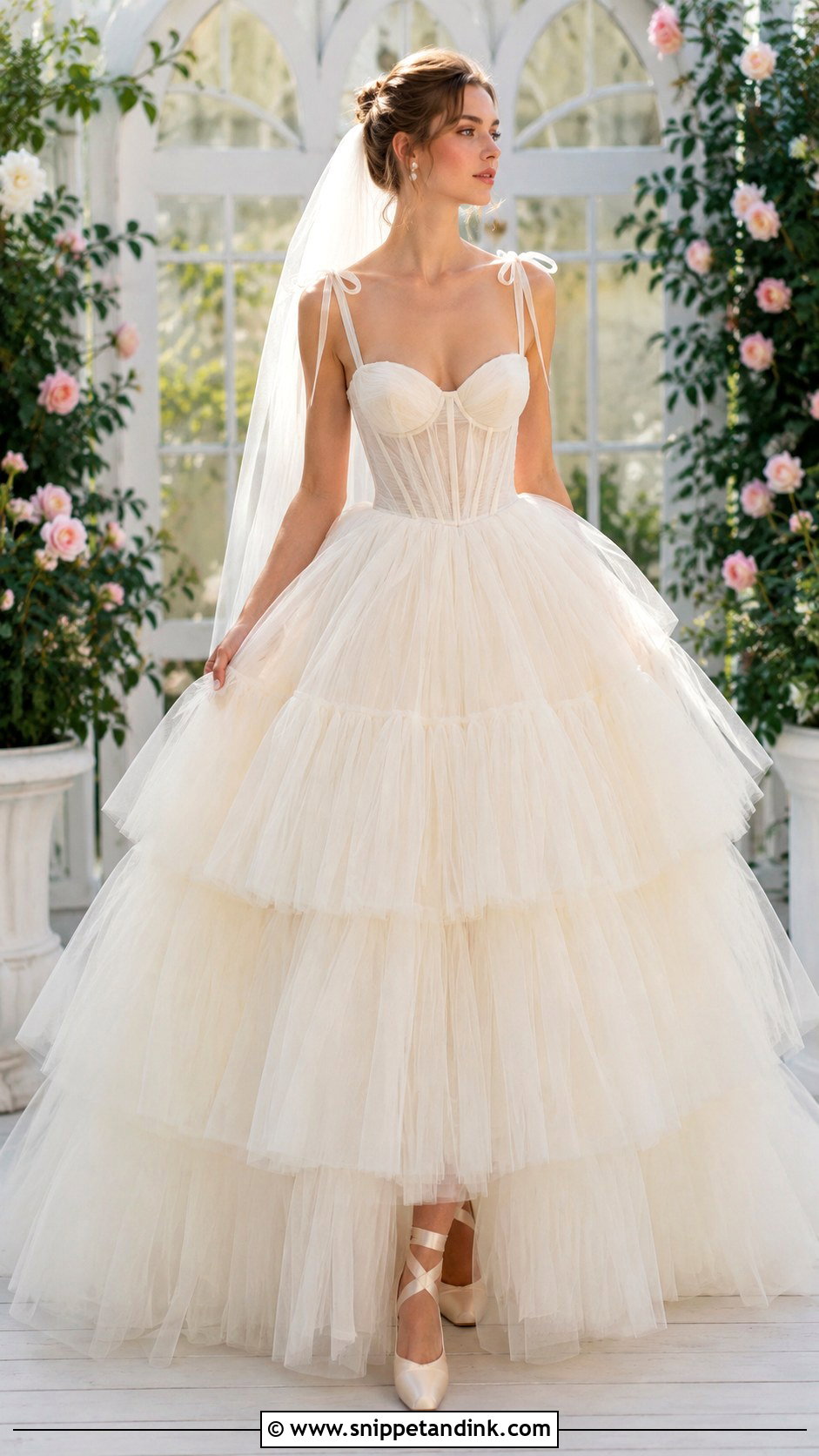 Coquette Tulle Ball Gown Wedding Dress - Snippet and Ink - 25 Coquette Wedding Dress Ideas