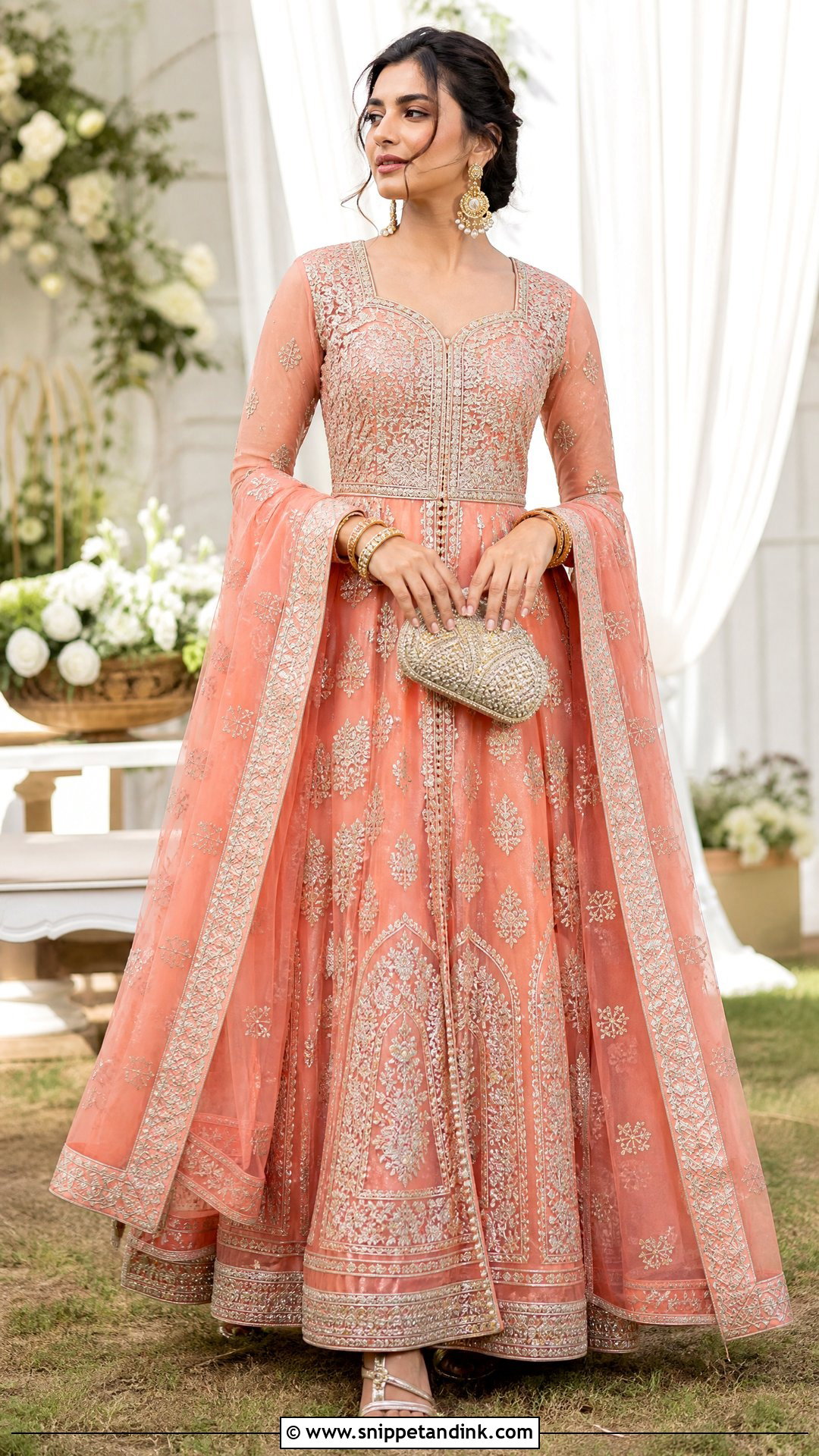 Coral Agha Noor Bridal Anarkali - Snippet and Ink - 20 Agha Noor Bridal Ideas