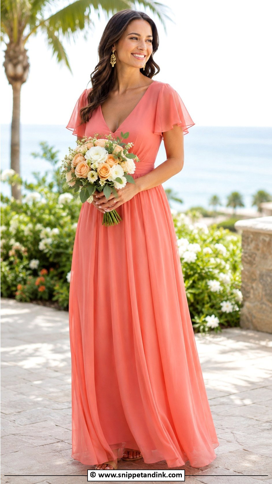 Coral Bridesmaid Dress - Snippet and Ink - 30 Brides Maids Dresses