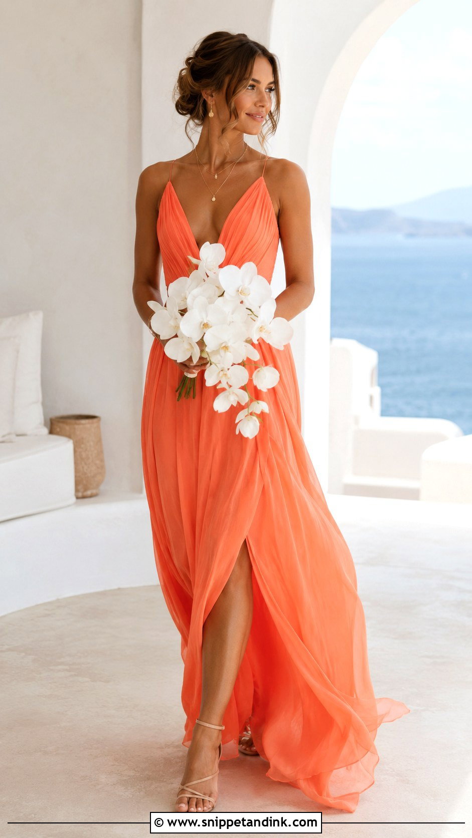 Coral Orange Wedding Dress - Snippet and Ink - 25 Orange Wedding Dress Ideas