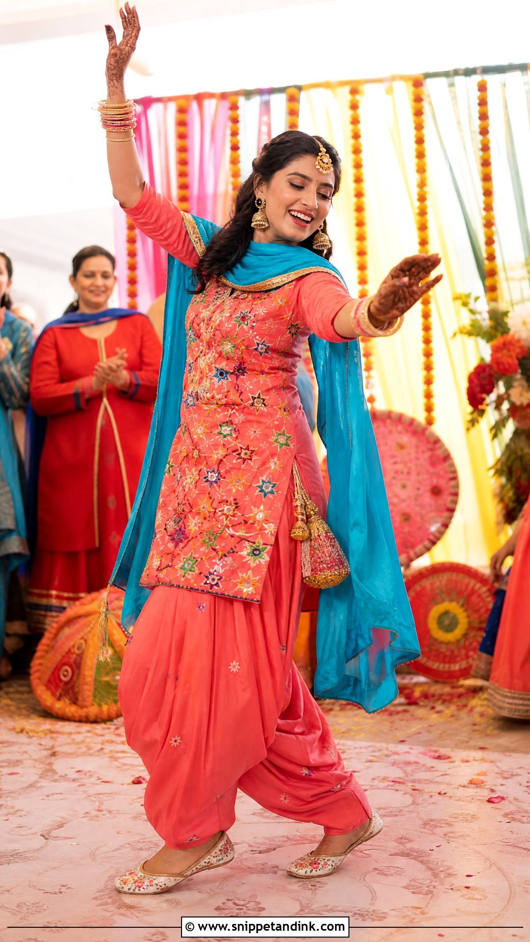 Coral Patiala Salwar Suit - Snippet and Ink - 20 Wedding Salwar Suits