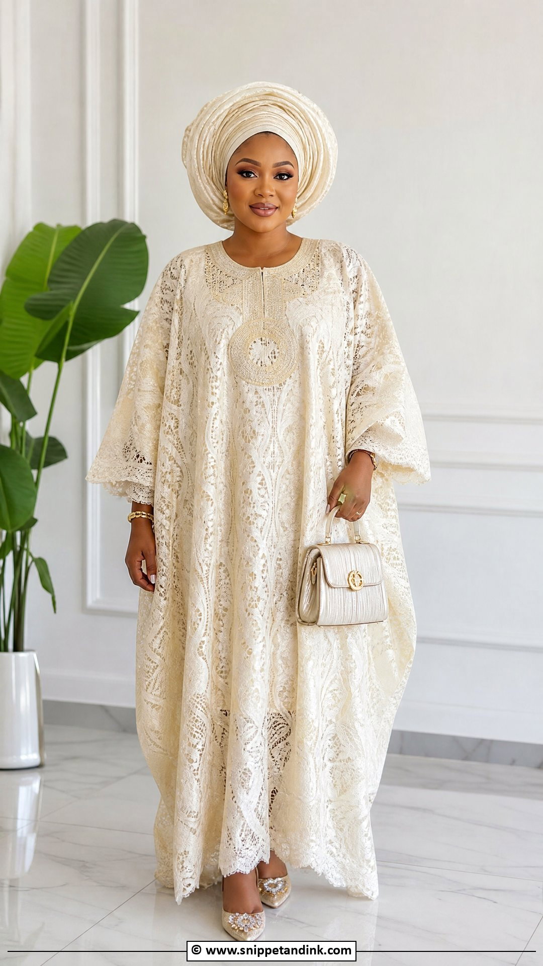 Cord Lace Bubu Gown - Snippet and Ink - 35 Cord Lace Gown Styles