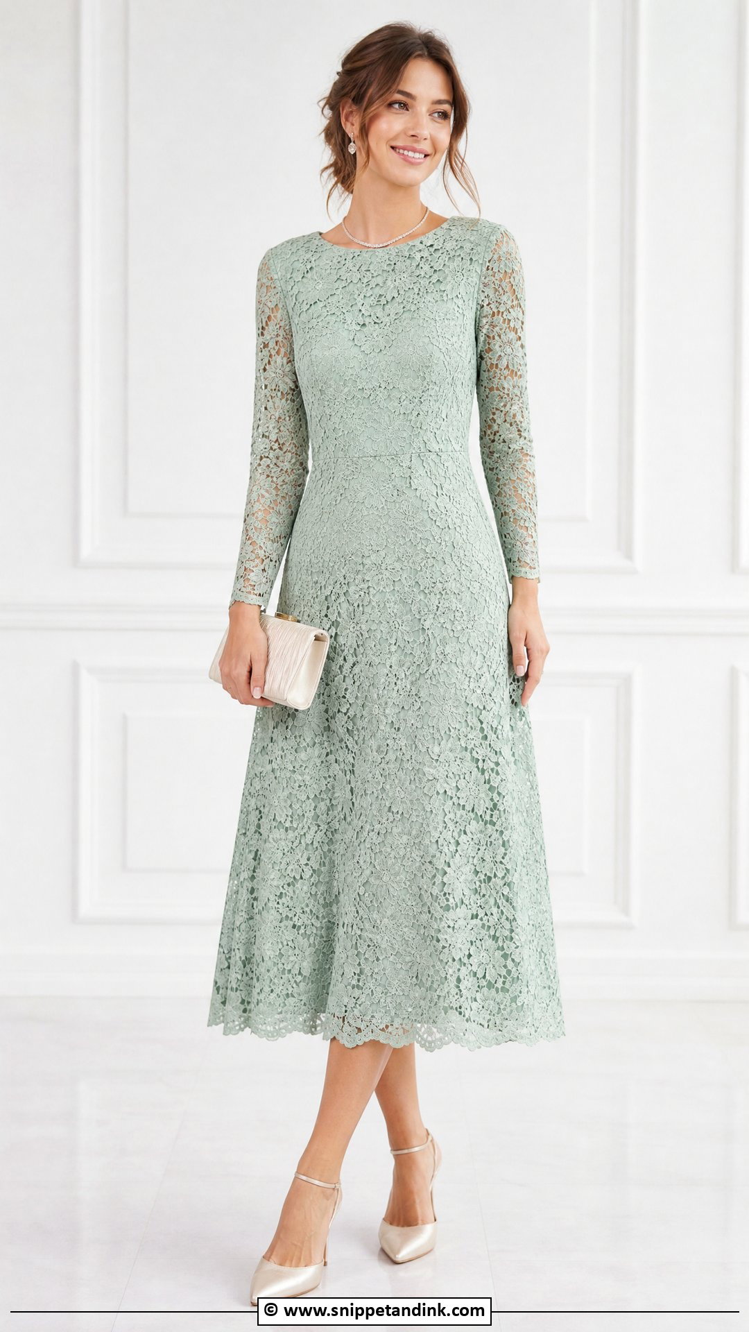 Cord Lace Gown With Satin Lining - Snippet and Ink - 35 Cord Lace Gown Styles