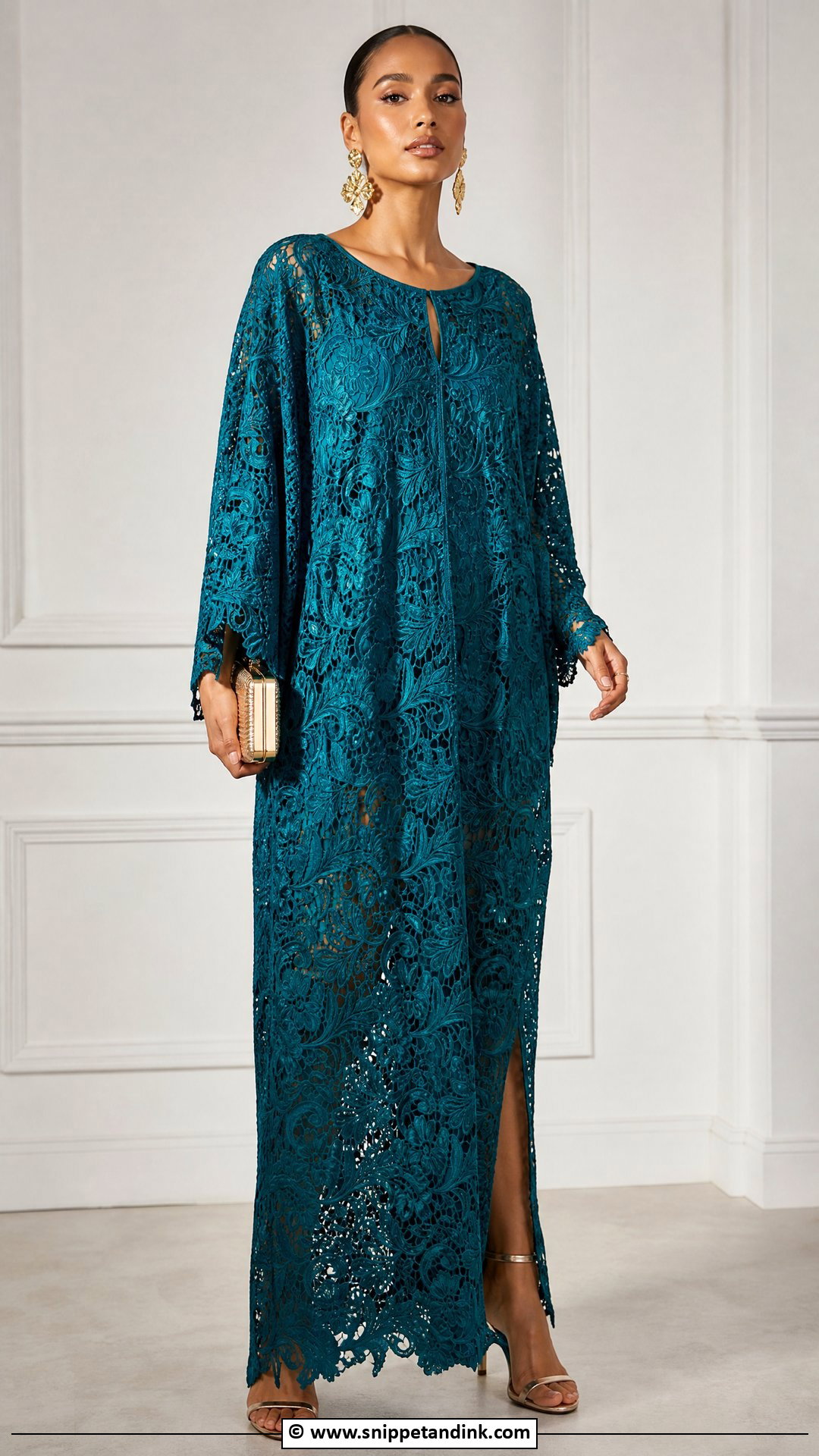 Cord Lace Kaftan Gown - Snippet and Ink - 35 Cord Lace Gown Styles