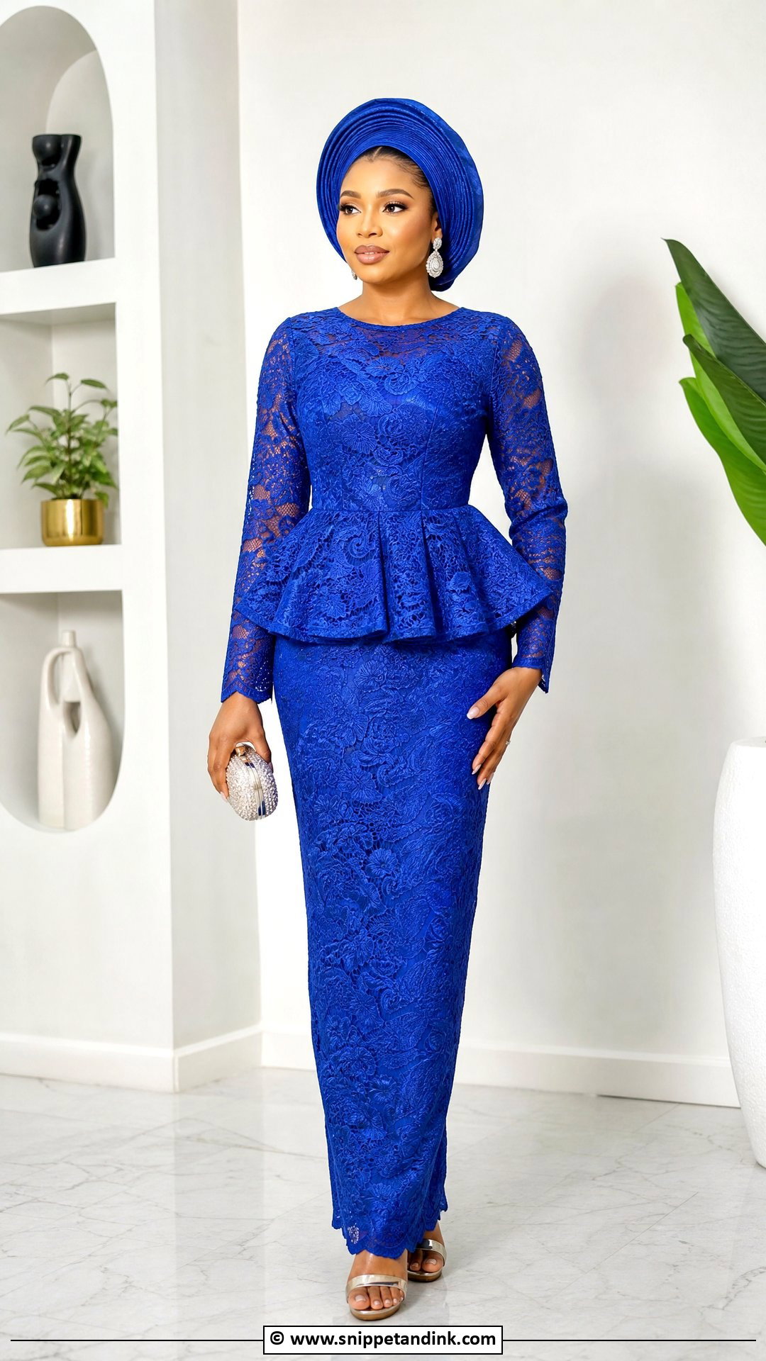 Cord Lace Peplum Gown - Snippet and Ink - 35 Cord Lace Gown Styles