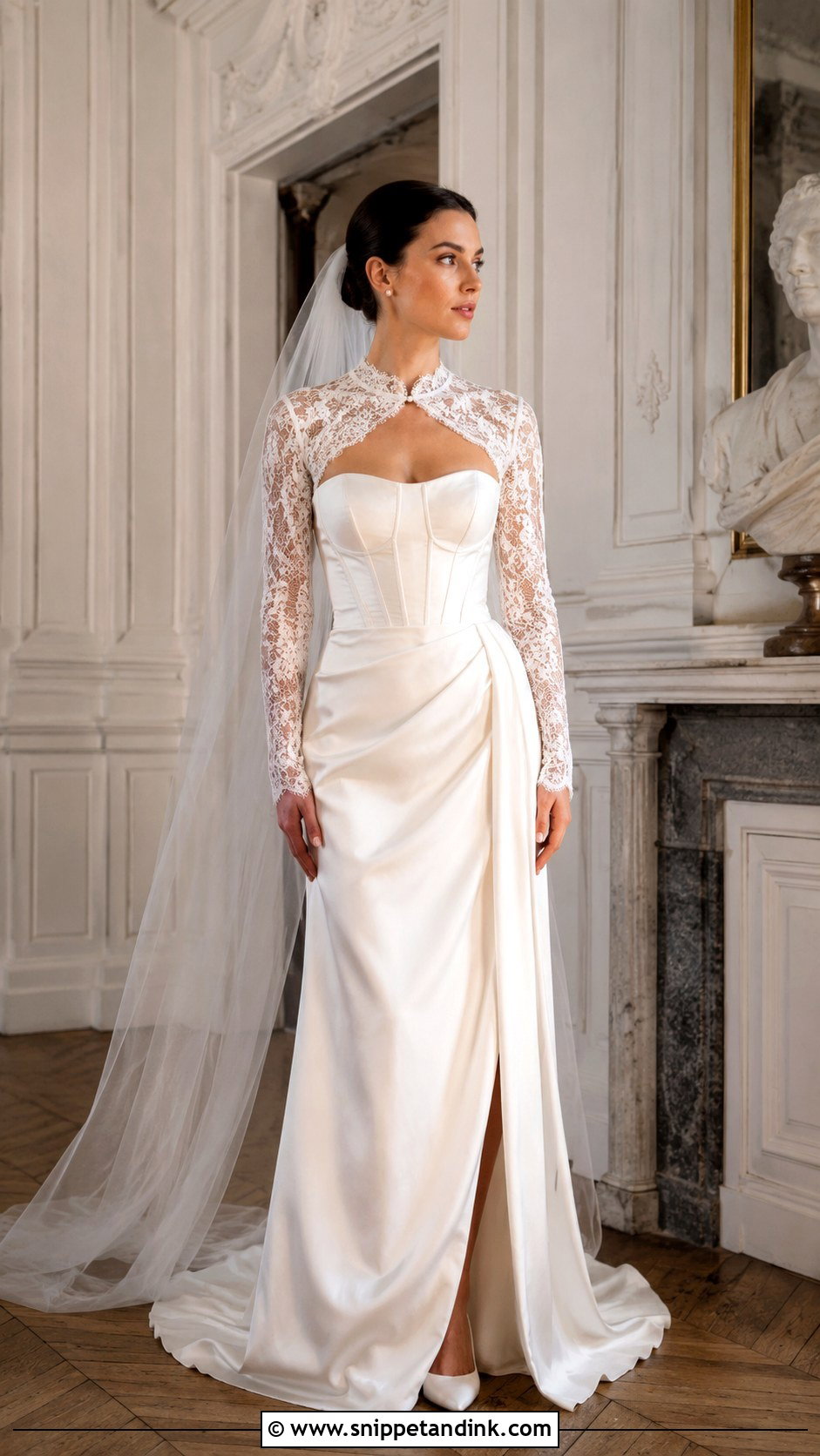 Corset 2in1 Wedding Dress With Removable Bolero - Snippet and Ink - 20 2in1 Wedding Dress Ideas