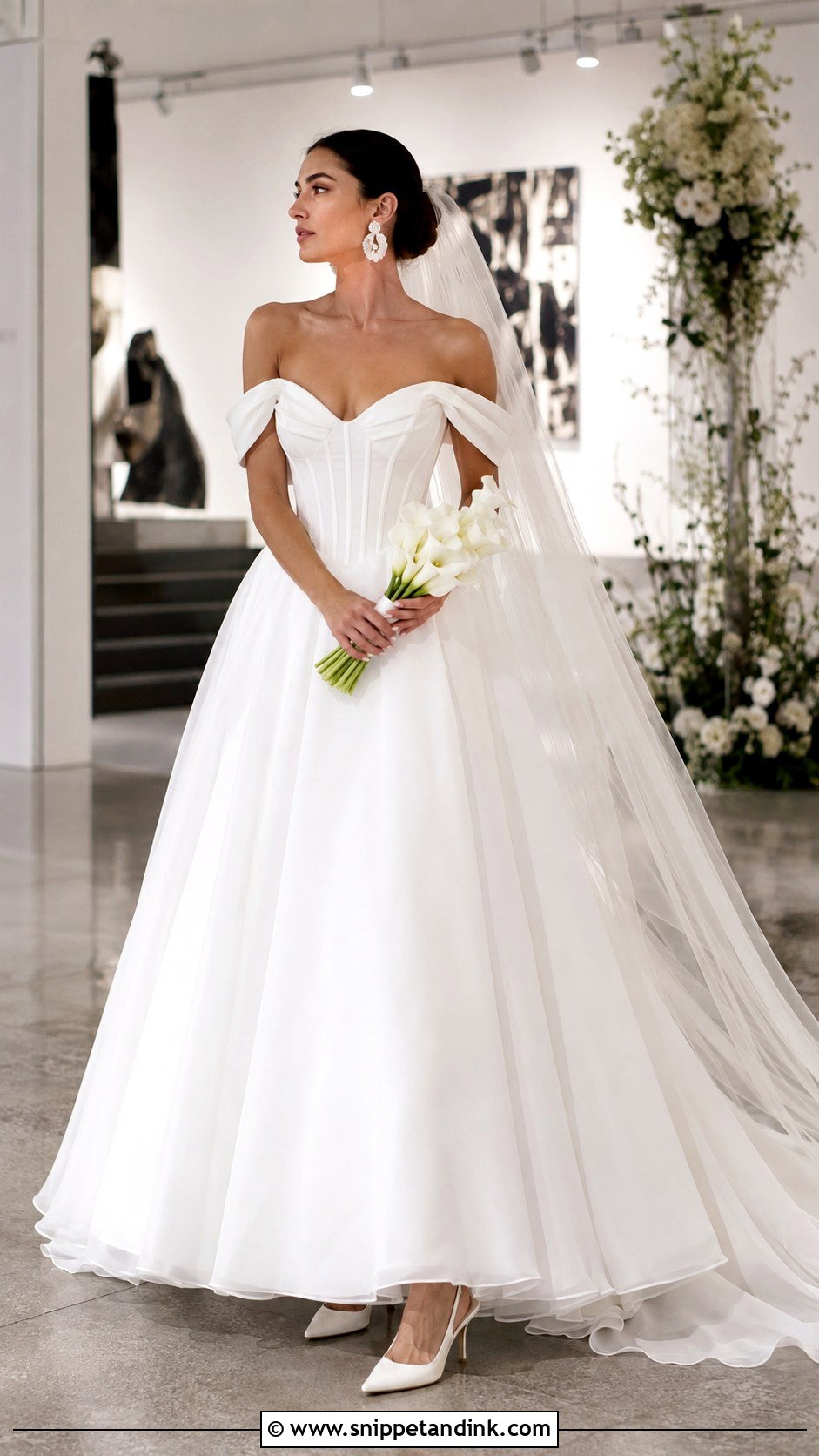Corset A Line Off the Shoulder Wedding Dress - Snippet and Ink - 20 A Line Wedding Dress Off the Shoulder Ideas