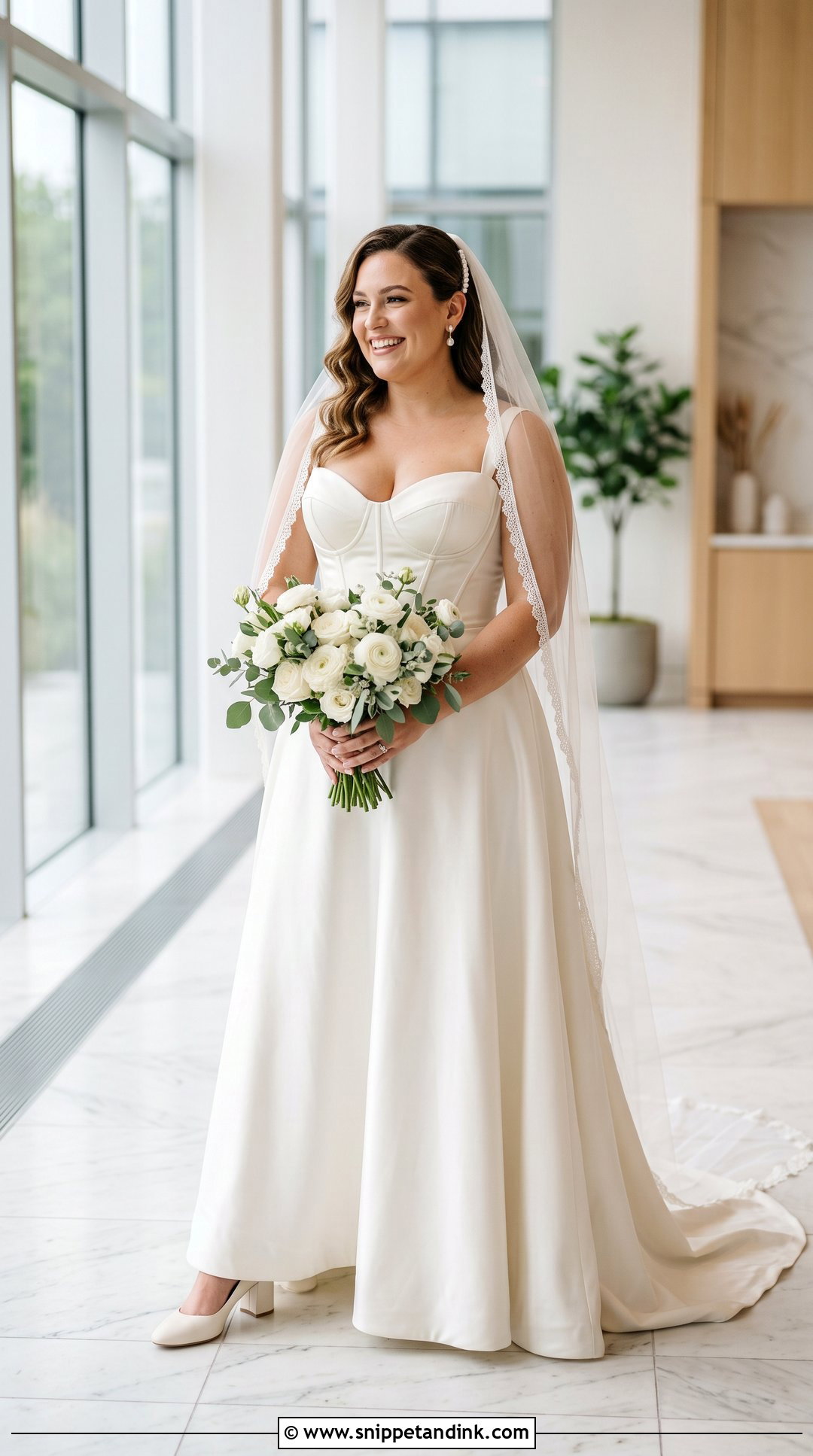Corset A Line Satin Wedding Dress - Snippet and Ink - 20 Plain Satin Wedding Dress Ideas
