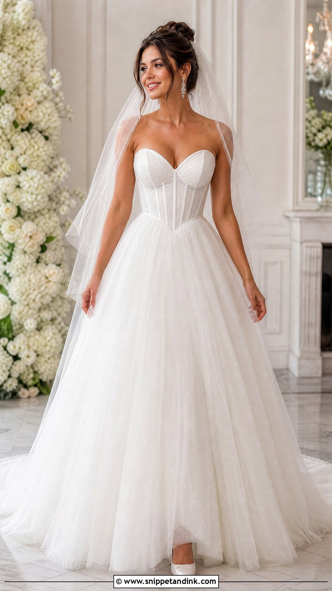 Corset A Line Wedding Dress - Snippet and Ink - 20 Wedding Dresses for Inverted Triangle