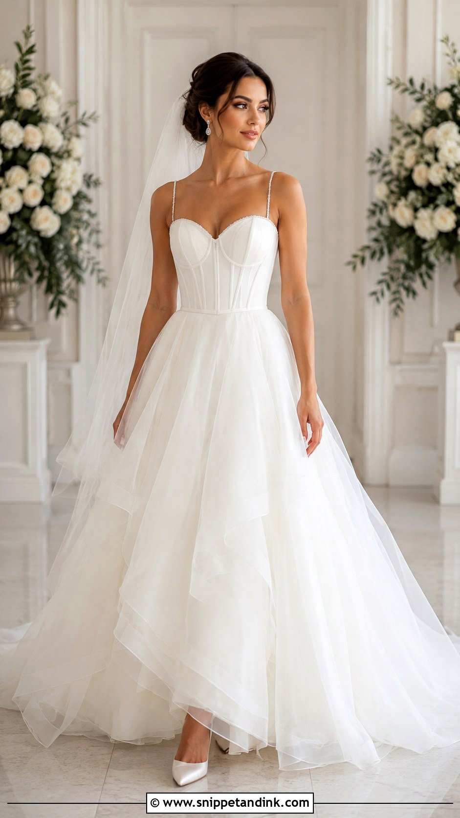 Corset A Line Wedding Dress With Delicate Straps - Snippet and Ink - 20 A Line Wedding Dress with Straps Ideas