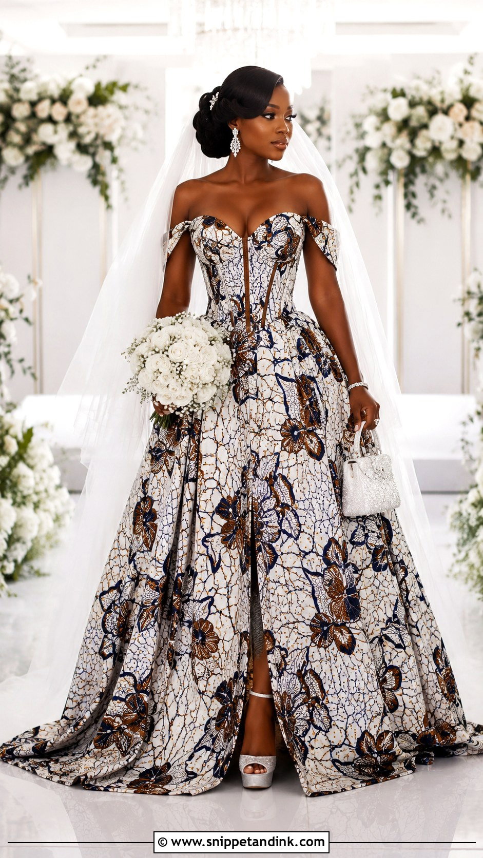 Corset Ankara Bridal Dress - Snippet and Ink - 20 Bridal Ankara Dresses