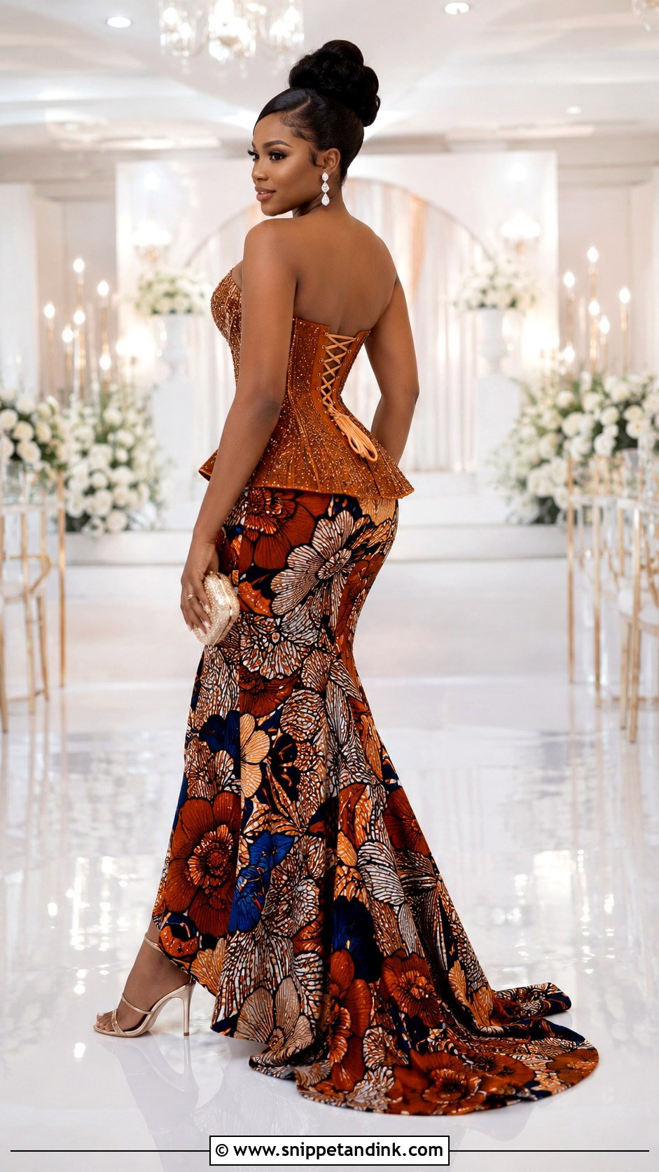 Corset Ankara Wedding Dress - Snippet and Ink - 20 Ankara Wedding Dress Styles