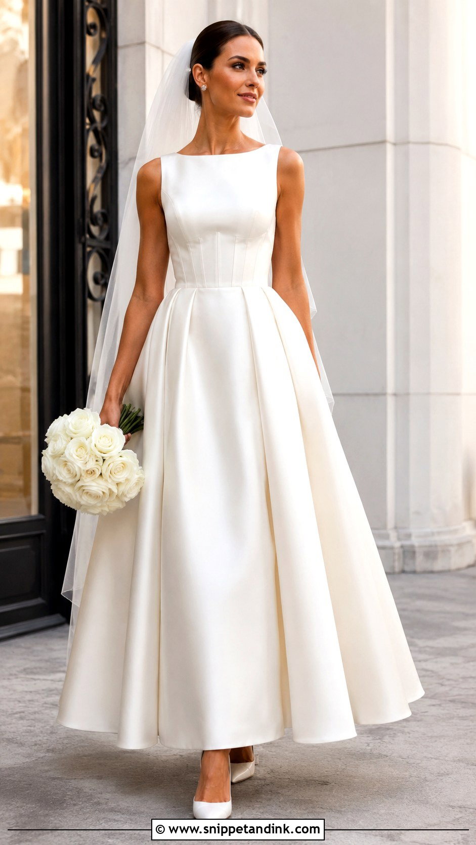 Corset Ankle Length Wedding Dress - Snippet and Ink - 20 Ankle Wedding Dress Ideas