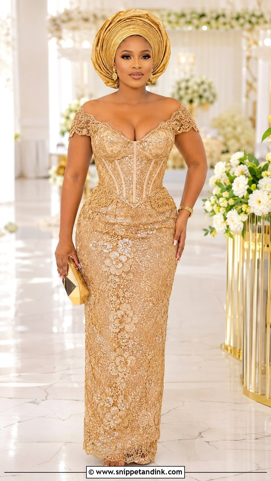 Corset Aso Ebi Lace Gown - Snippet and Ink - 25 Simple Aso Ebi Lace Gown Styles