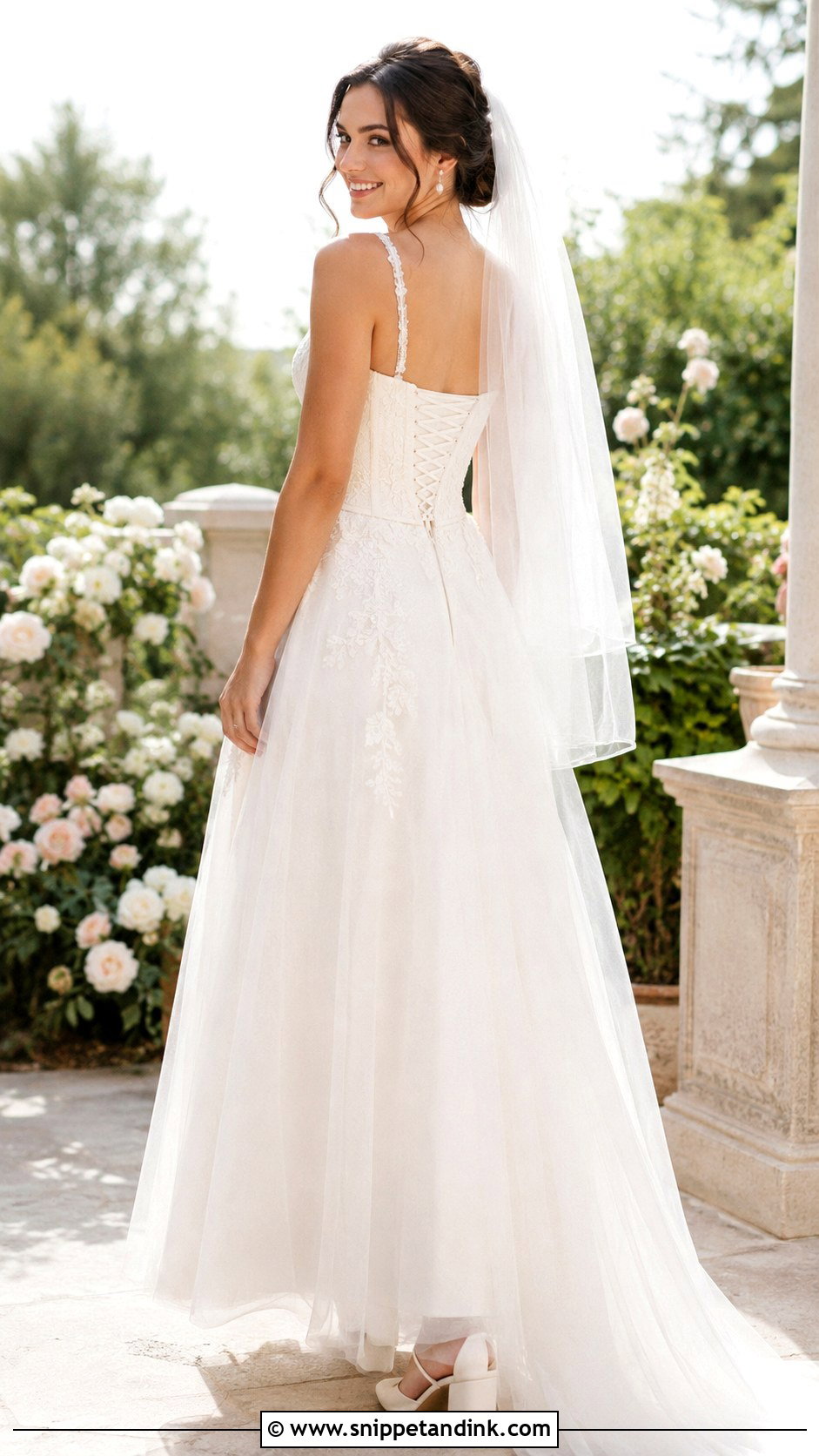 Corset Back A Line Wedding Dress - Snippet and Ink - 25 Corset Back Wedding Dress Ideas
