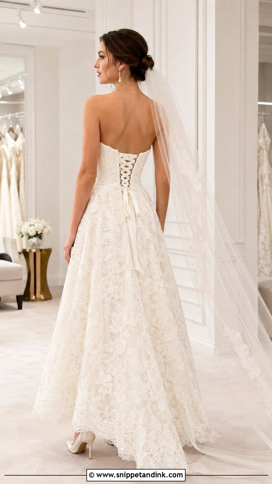 Corset Back Bustier Wedding Dress - Snippet and Ink - 20 Bustier Wedding Dress Ideas