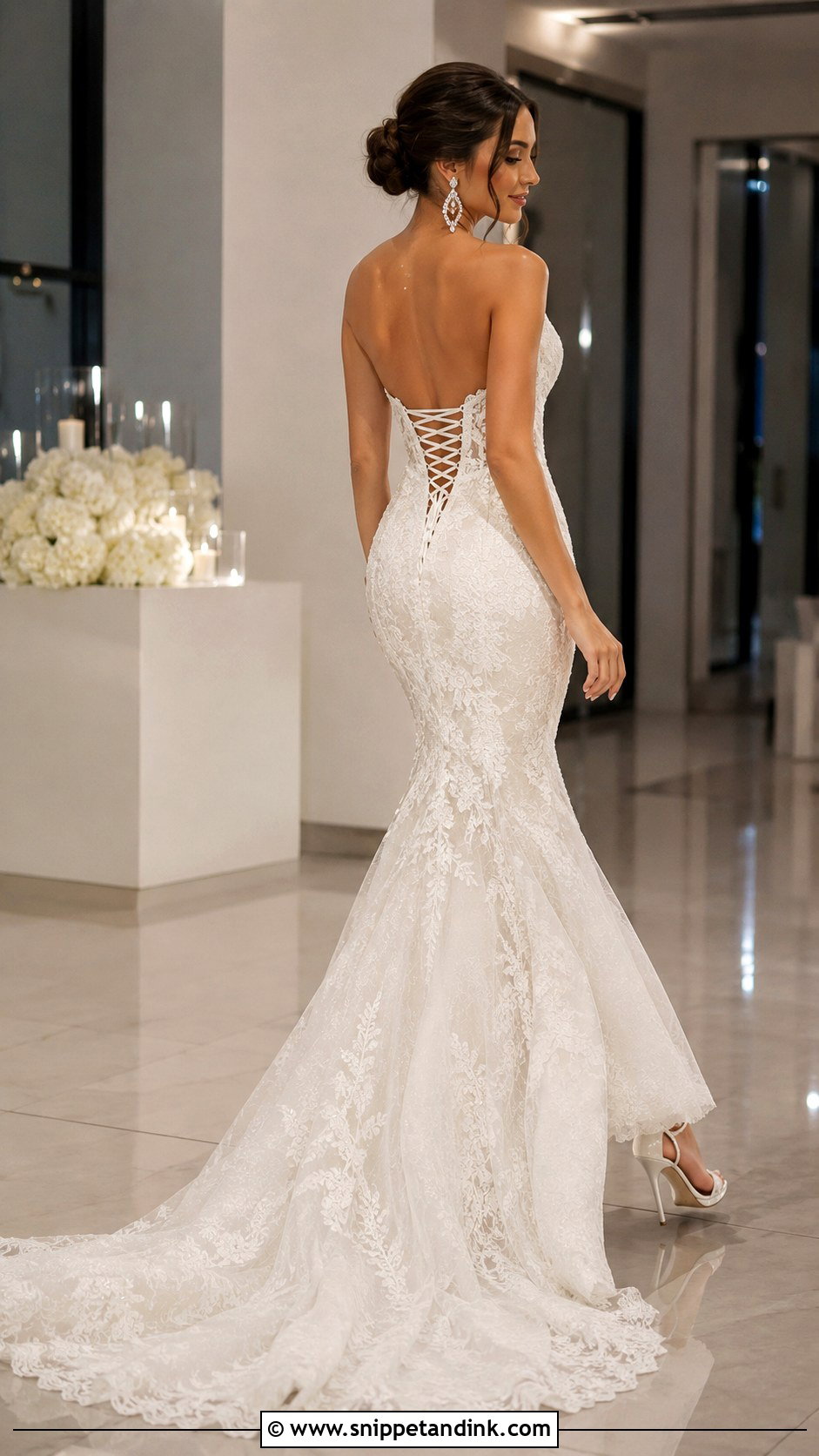 Corset Back Mermaid Wedding Dress - Snippet and Ink - 25 Corset Back Wedding Dress Ideas