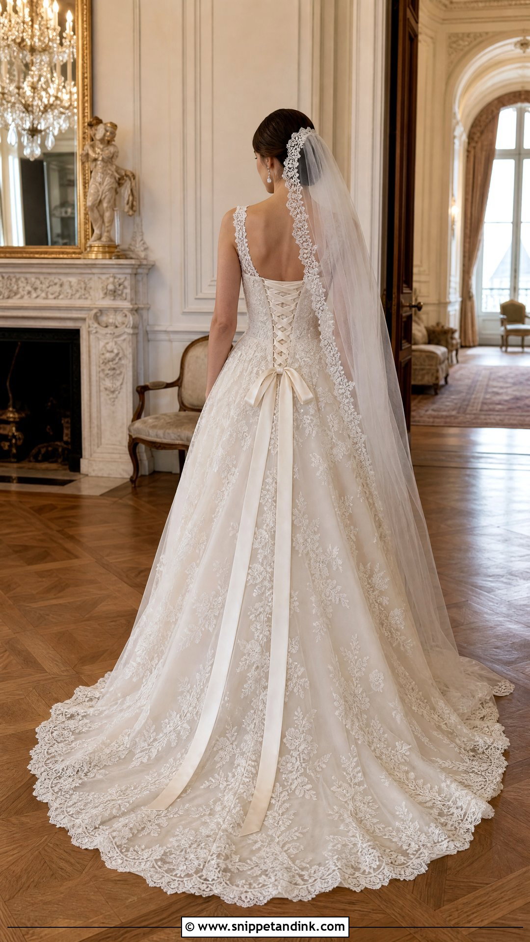 Corset Back Ribbon Wedding Dress - Snippet and Ink - 20 Ribbon Wedding Dress Ideas