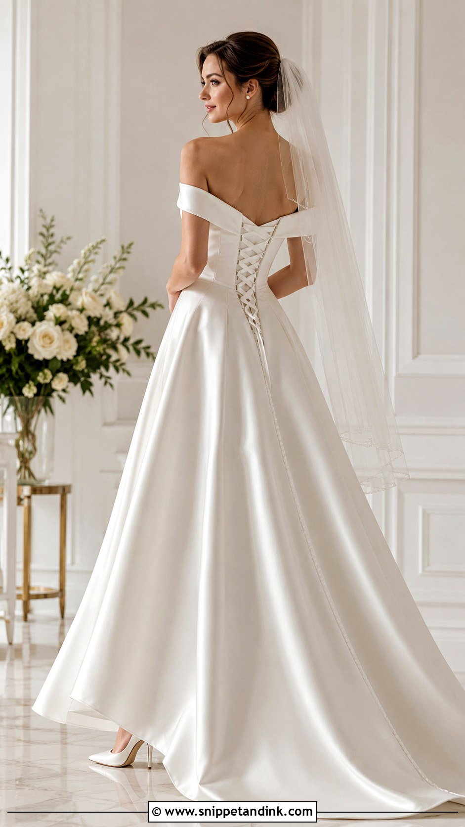 Corset Back Satin Wedding Dress - Snippet and Ink - 25 Corset Back Wedding Dress Ideas